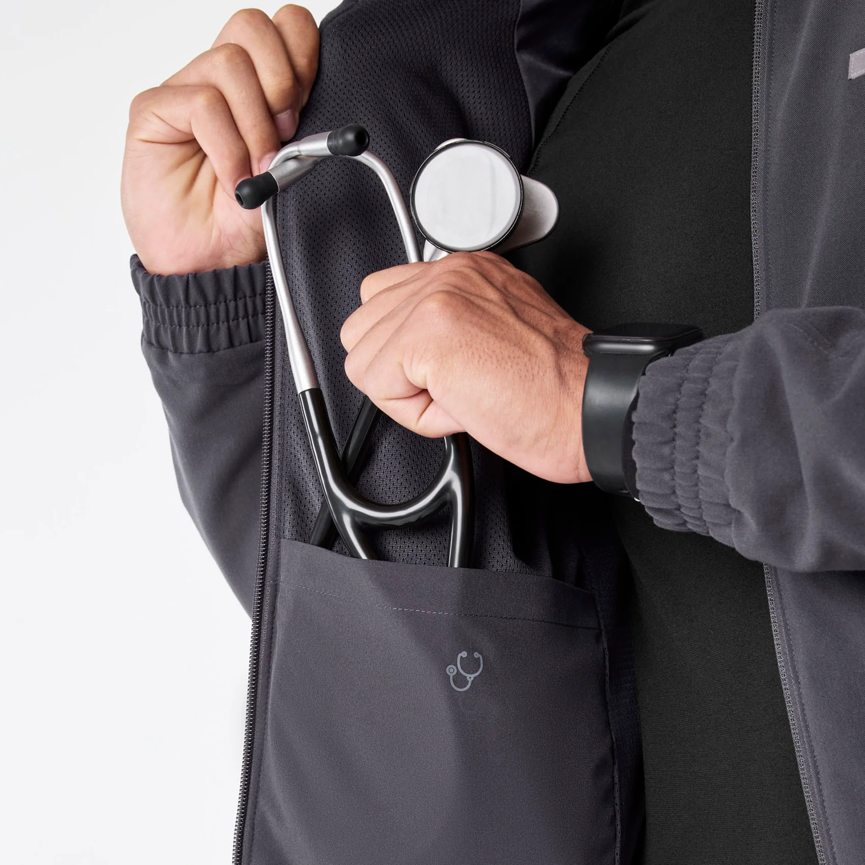 men's Charcoal Cobaki -  Scrub Jacket