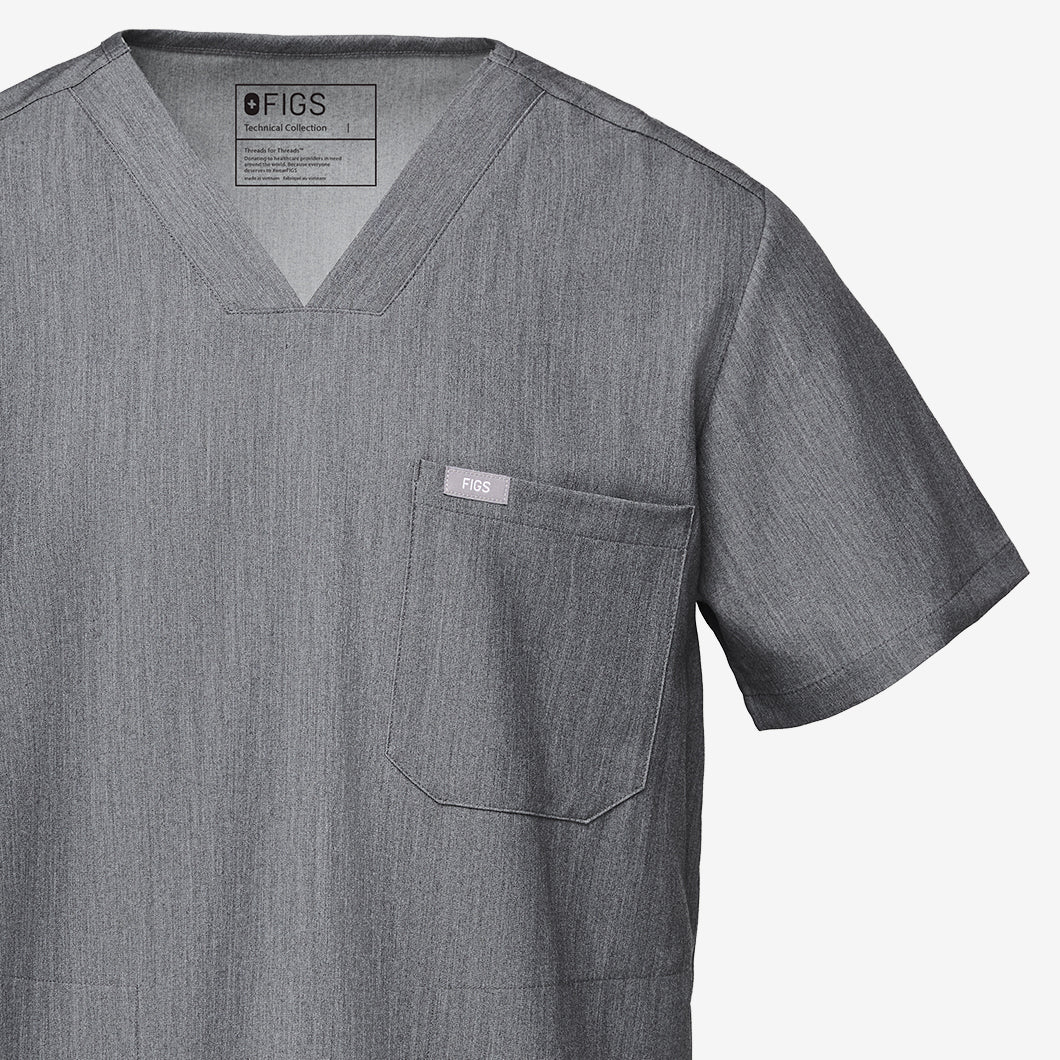 men's Surgical Green Chisec - Three-Pocket Scrub Top™