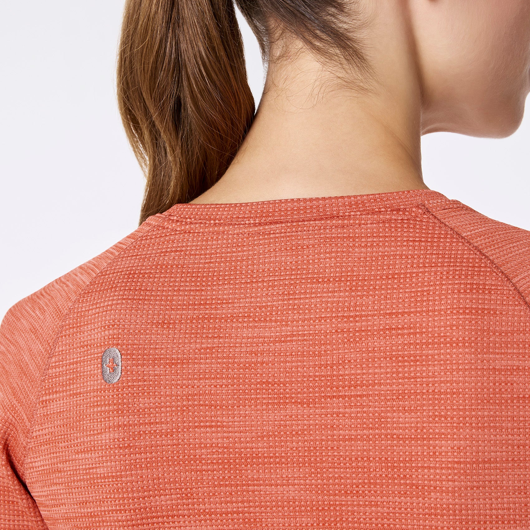 women's Spiced Cider Space Dye Waffle - Longsleeve Underscrub