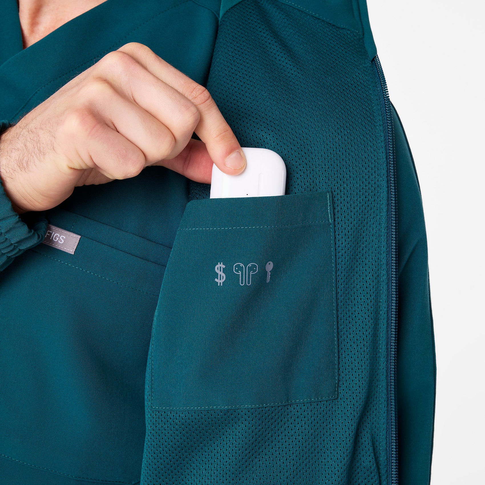men's Caribbean Blue Cobaki -  Scrub Jacket