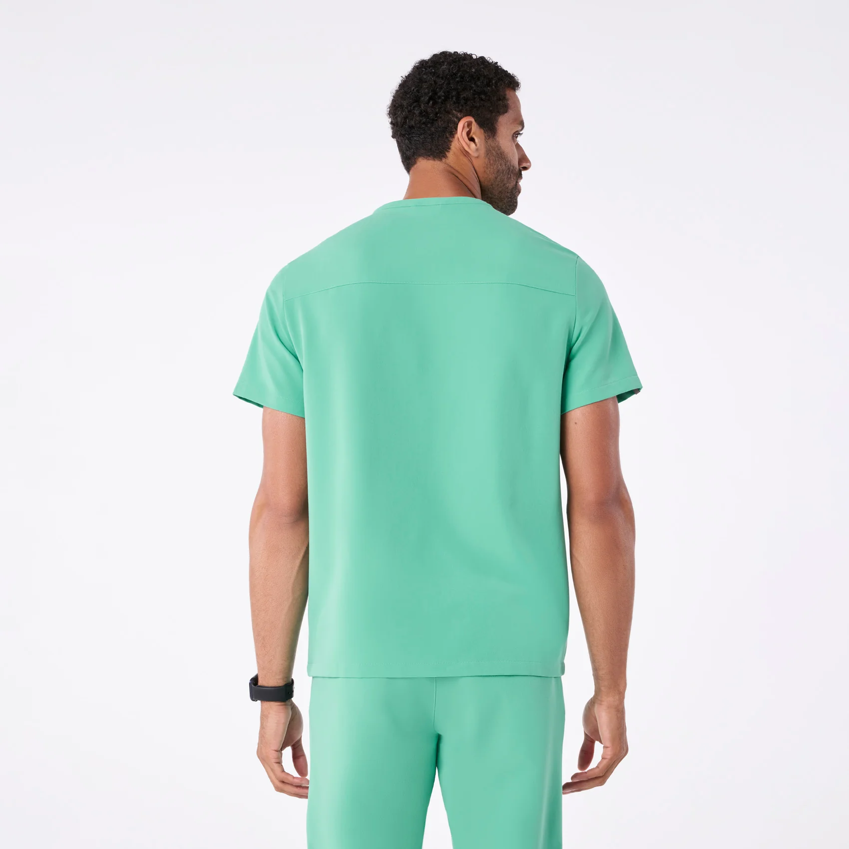 men's Surgical Green Corfield - Henley Scrub Top
