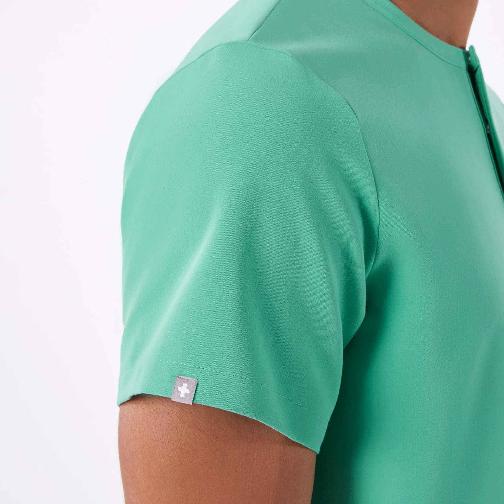 men's Surgical Green Corfield - Henley Scrub Top