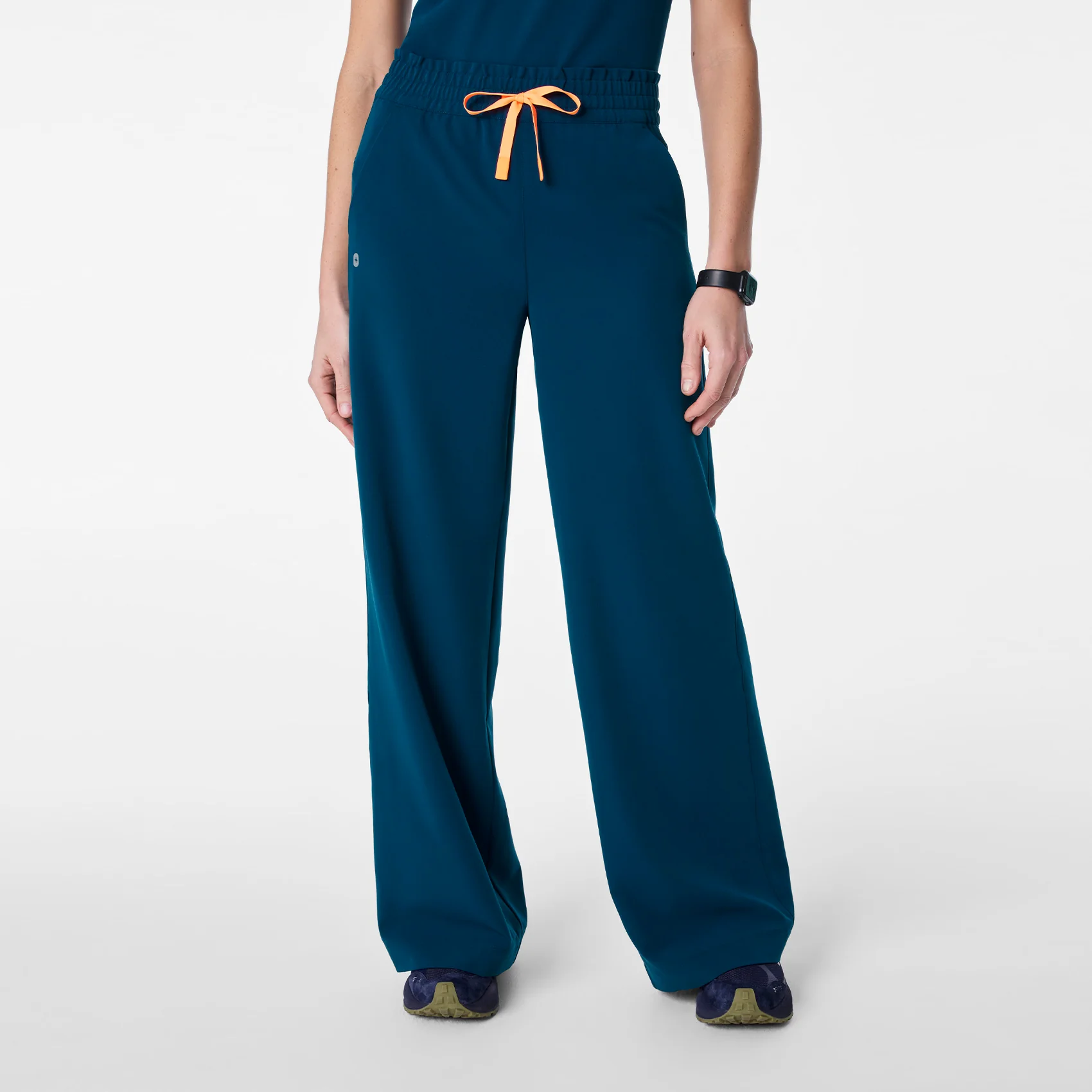women's Deep Reef High Waisted Allison Ultra Wide Leg - Scrub Pant