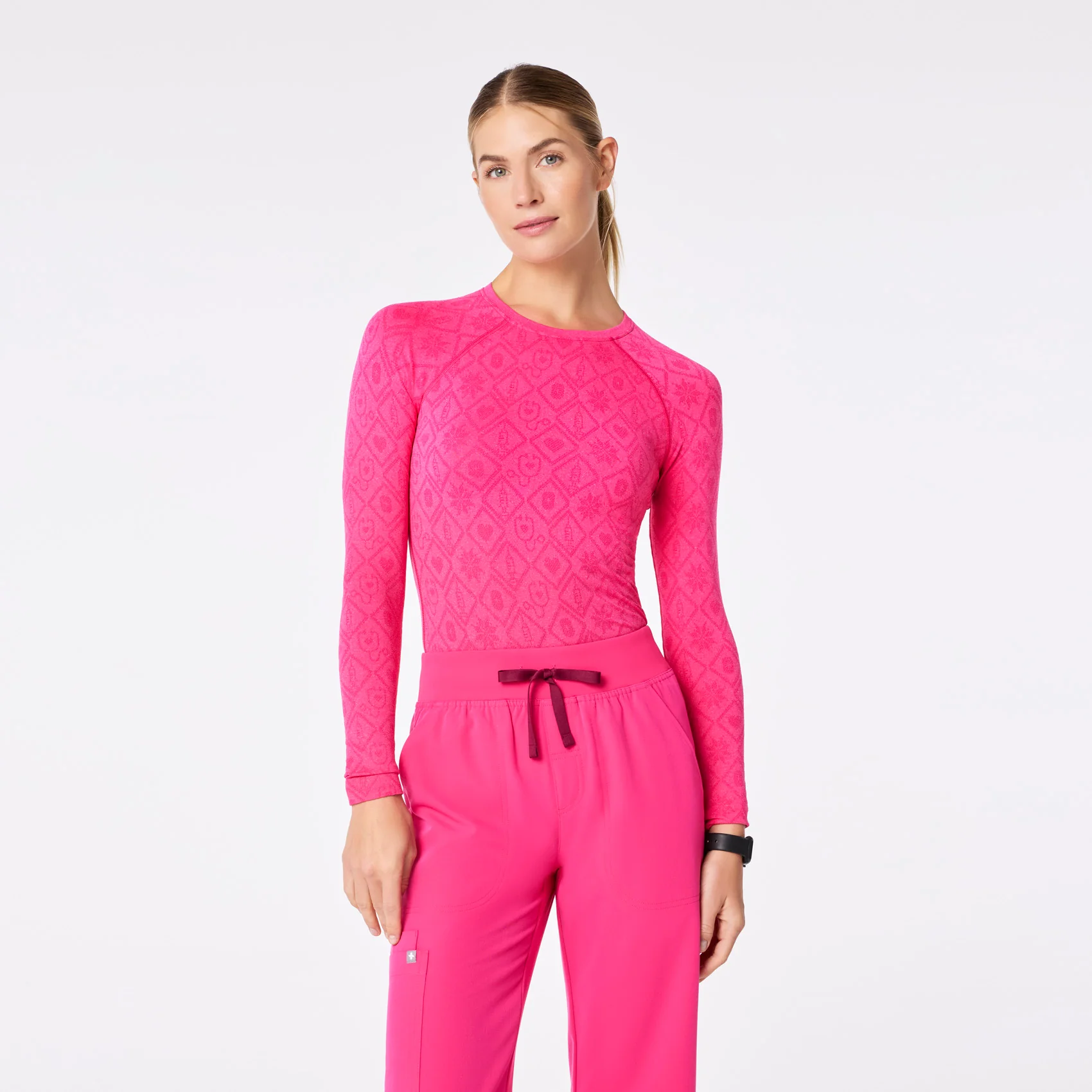 10803-women-s-shocking-pink-salta-seamless-longsleeve-underscrub-1.webp women's Shocking Pink Salta Seamless - Longsleeve Underscrub