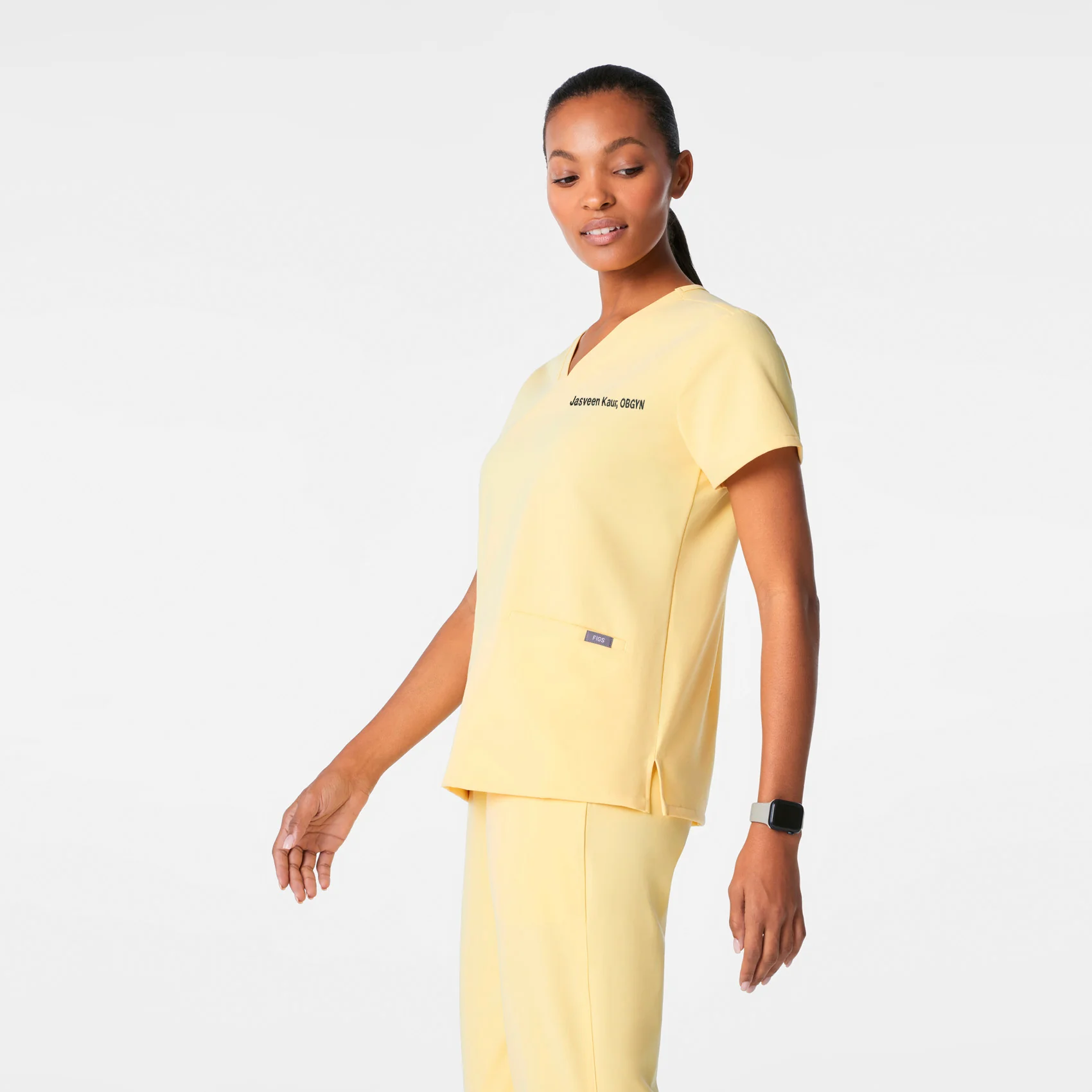women's Butter Yellow Casma - Three-Pocket Scrub Top™