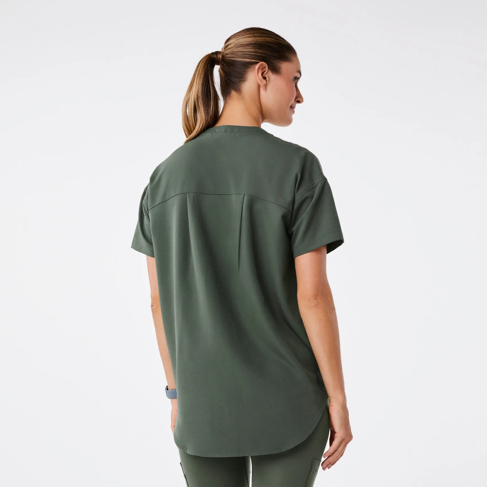 women's Moss Halle Shortsleeve V-Neck Tunic - Scrub Top
