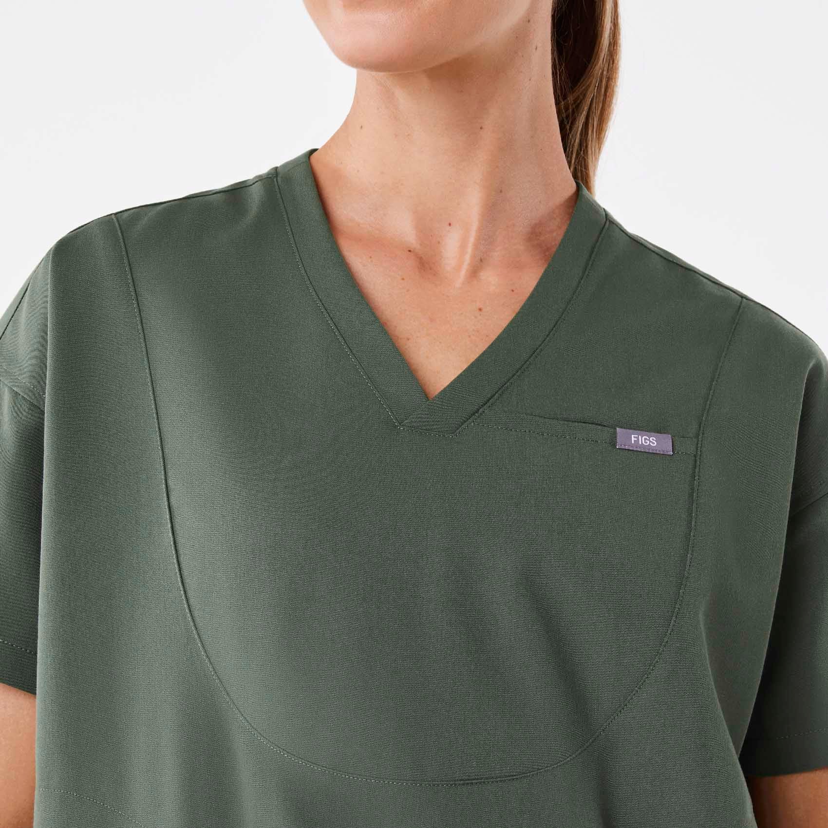 women's Moss Halle Shortsleeve V-Neck Tunic - Scrub Top