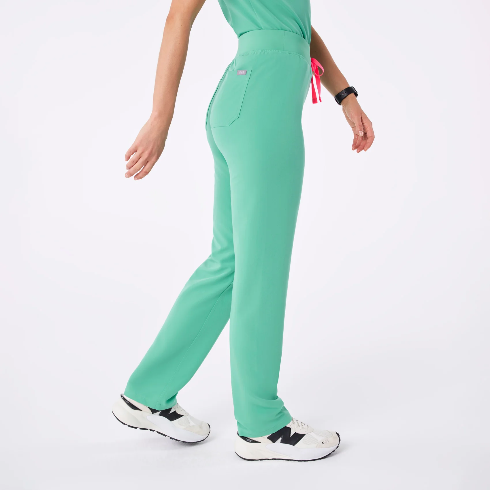 women's Surgical Green High Waisted Livingston - Petite Basic Scrub Pant™