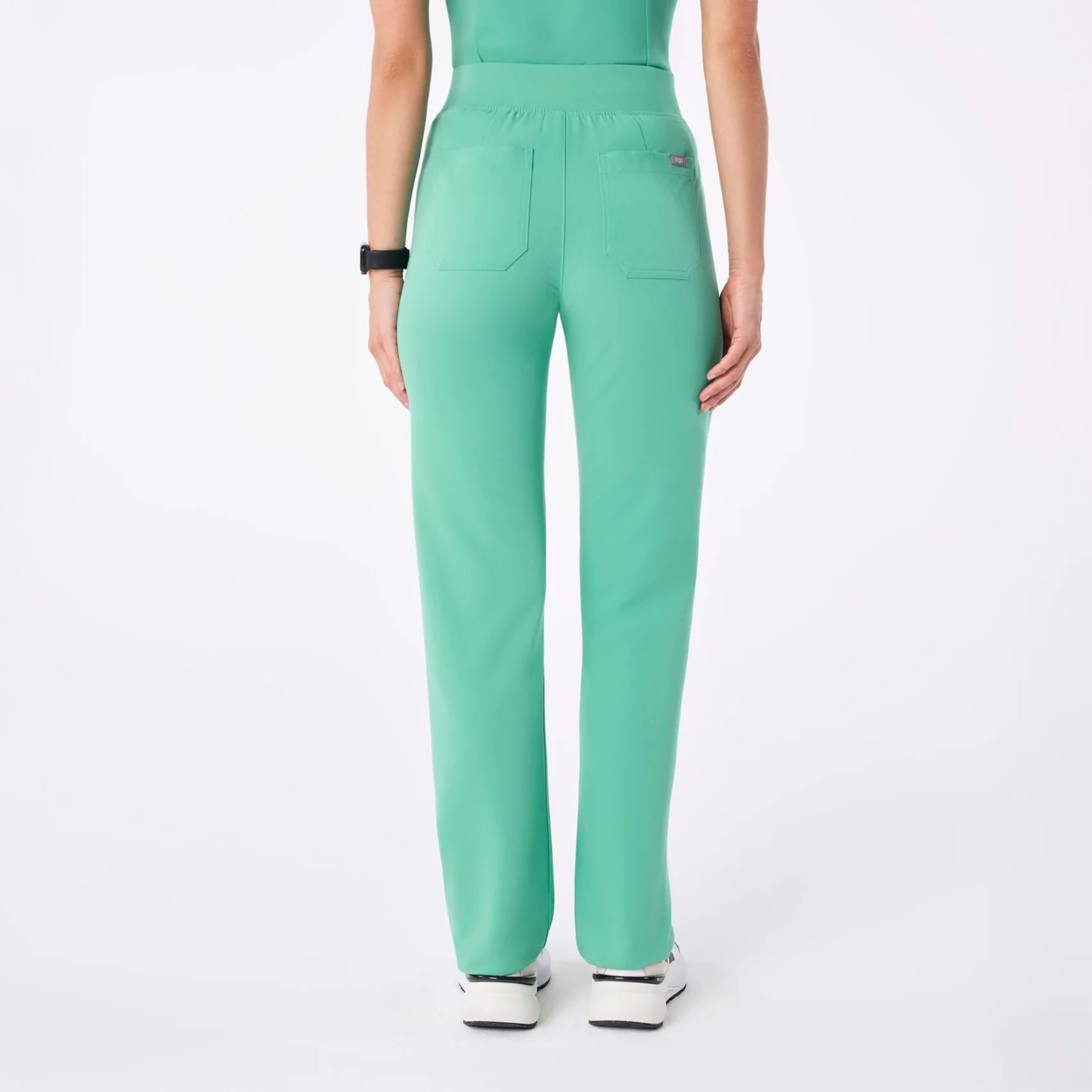 women's Surgical Green High Waisted Livingston - Petite Basic Scrub Pant™