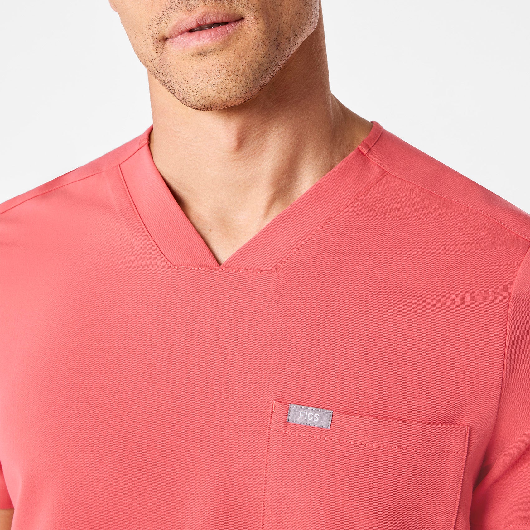 men's Pulmonary Pink Chisec - Three-Pocket Scrub Top™