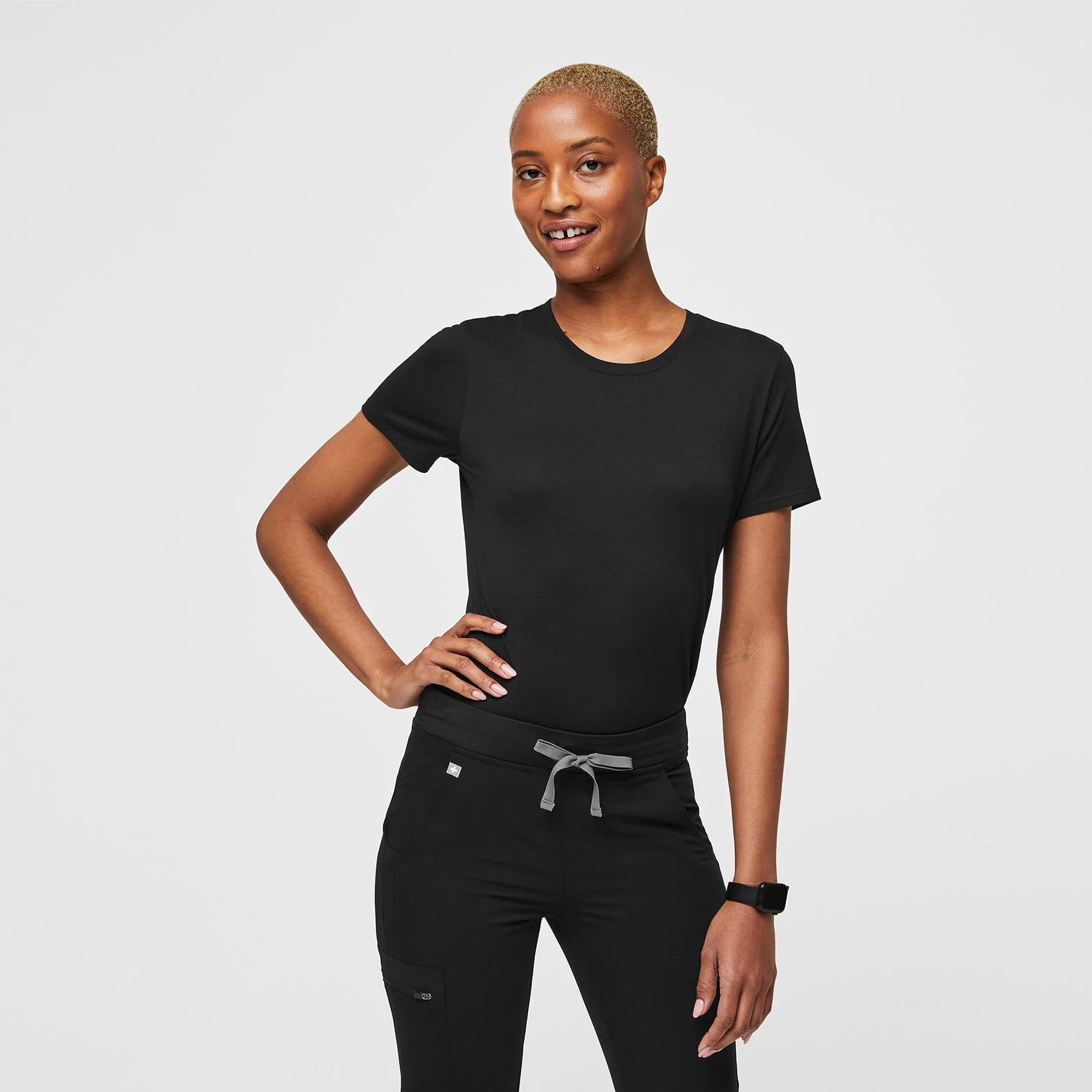 1203-women-s-black-supersoft-shortsleeve-underscrub-1.webp Women's Black Supersoft - Shortsleeve Underscrub