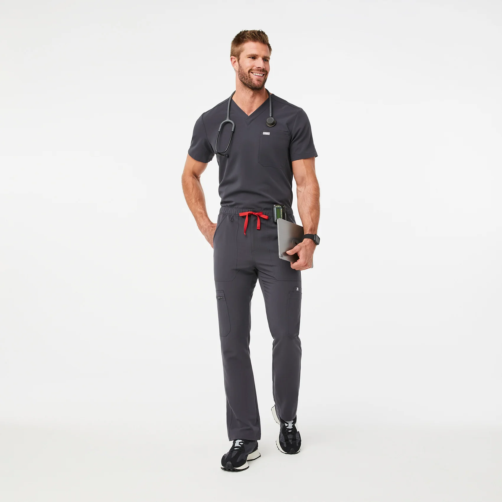 12438-men-s-charcoal-cairotm-short-cargo-scrub-pants-2.webp Men's Charcoal Cairo™ - Short Cargo Scrub Pants