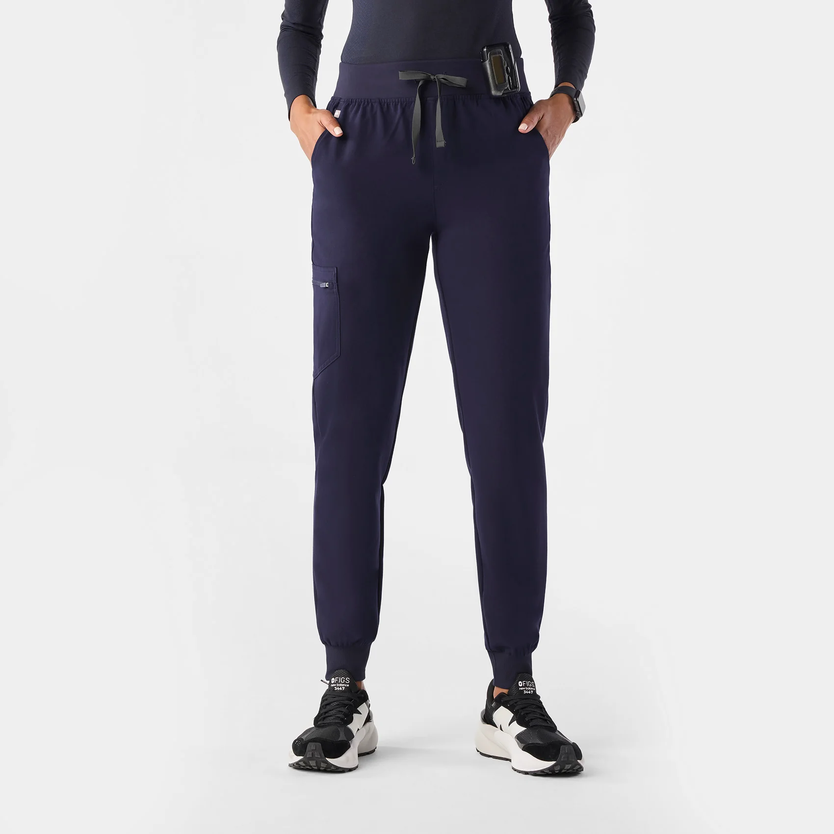 12692-women-s-navy-zamoratm-high-waisted-petite-jogger-scrub-pants-1.webp women's Navy Zamora™ High Waisted - Petite Jogger Scrub Pants