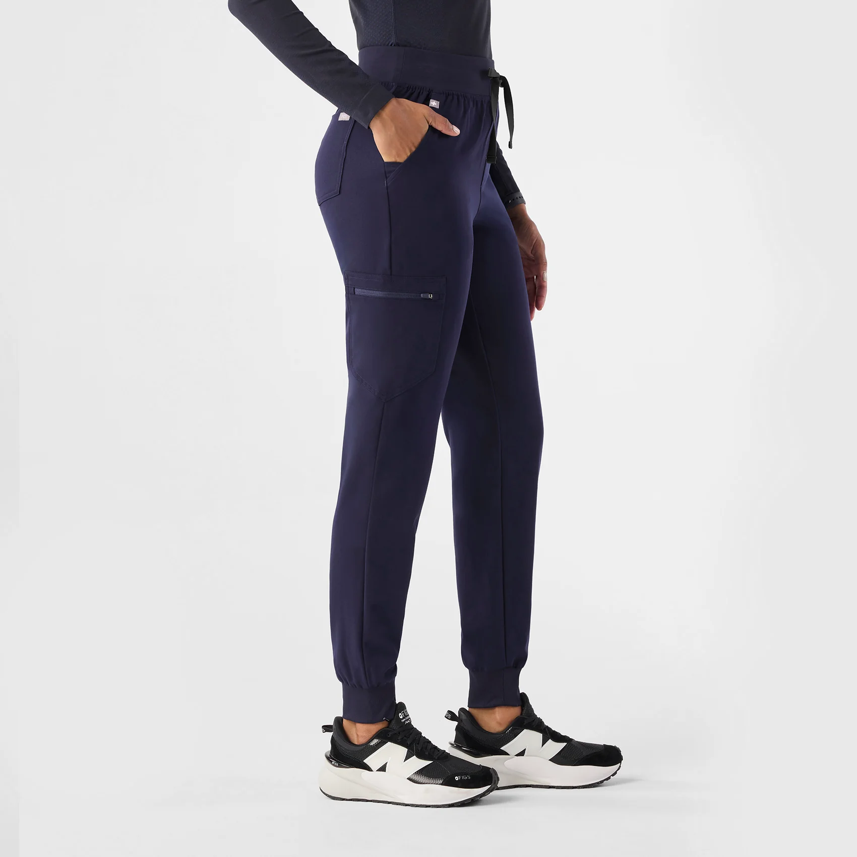 women's Navy Zamora™ High Waisted - Tall Jogger Scrub Pants