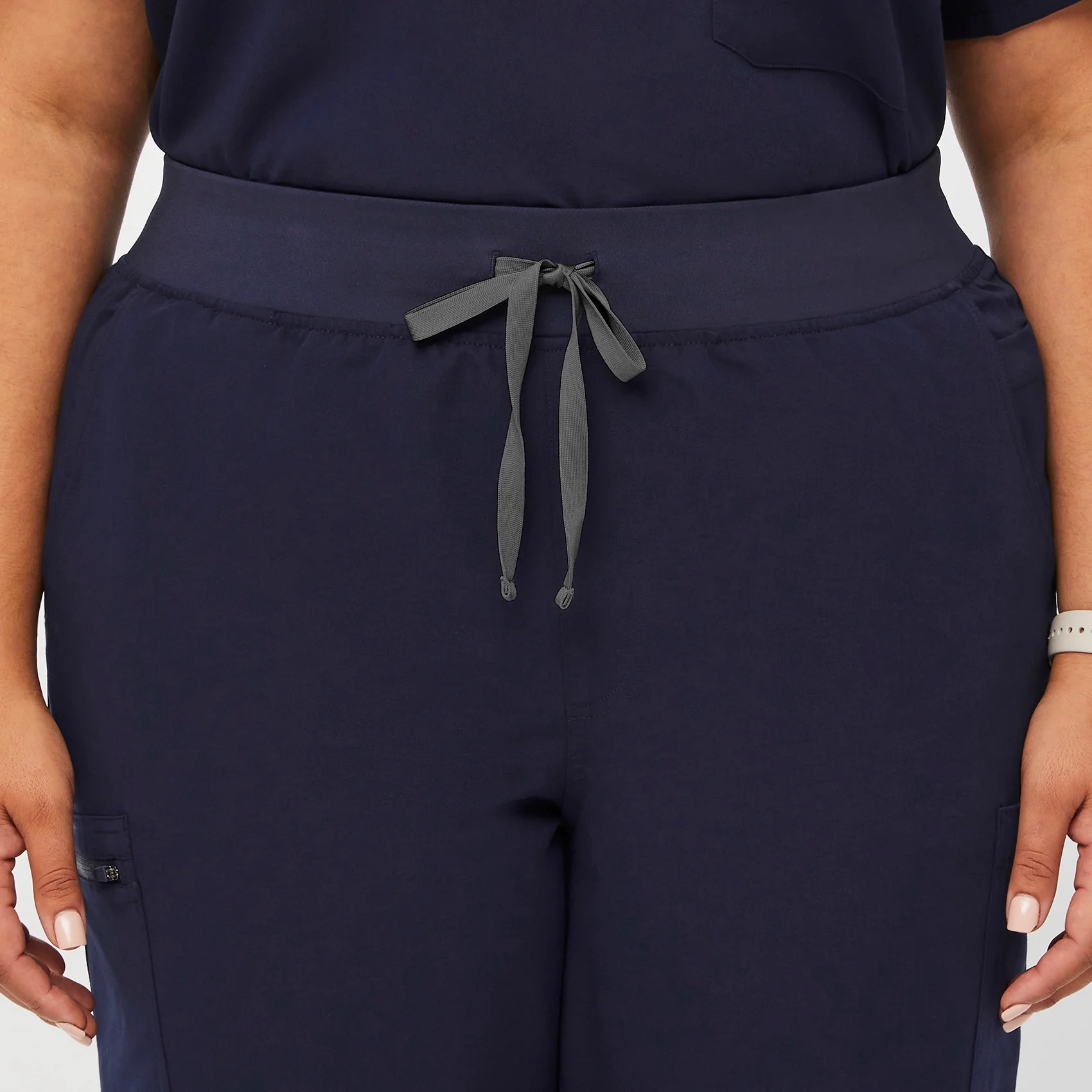 women's Navy High Waisted Yola™ - Tall Skinny Scrub Pants (3XL - 6XL)