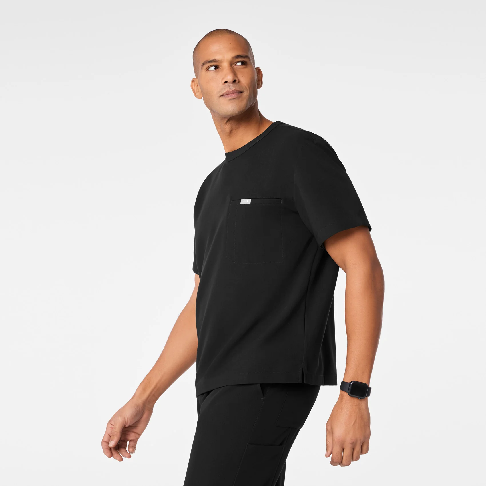 1299-men-s-black-easton-relaxed-crewneck-scrub-top-3.webp men's Black Easton Relaxed - Crewneck Scrub Top