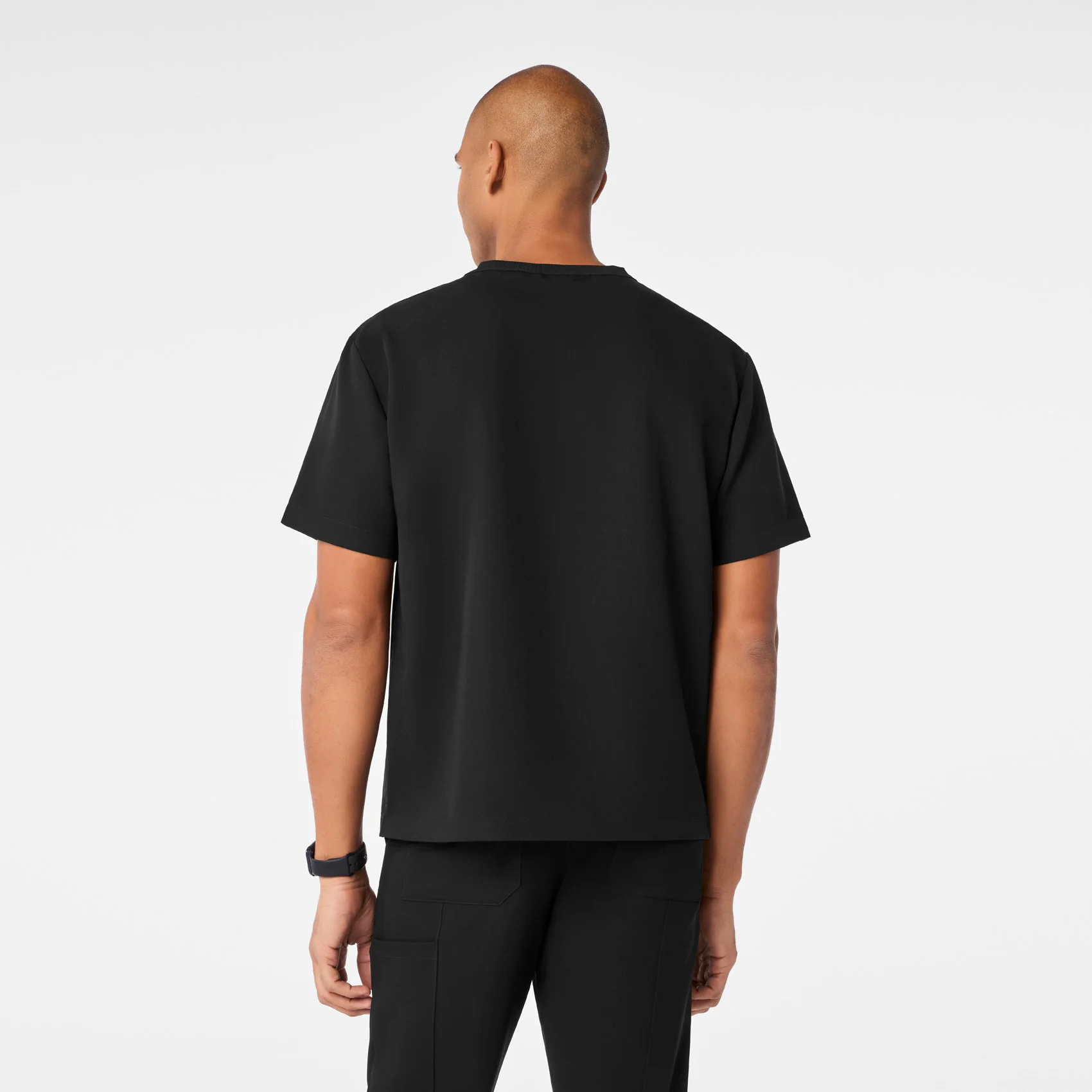 1299-men-s-black-easton-relaxed-crewneck-scrub-top-4.webp men's Black Easton Relaxed - Crewneck Scrub Top