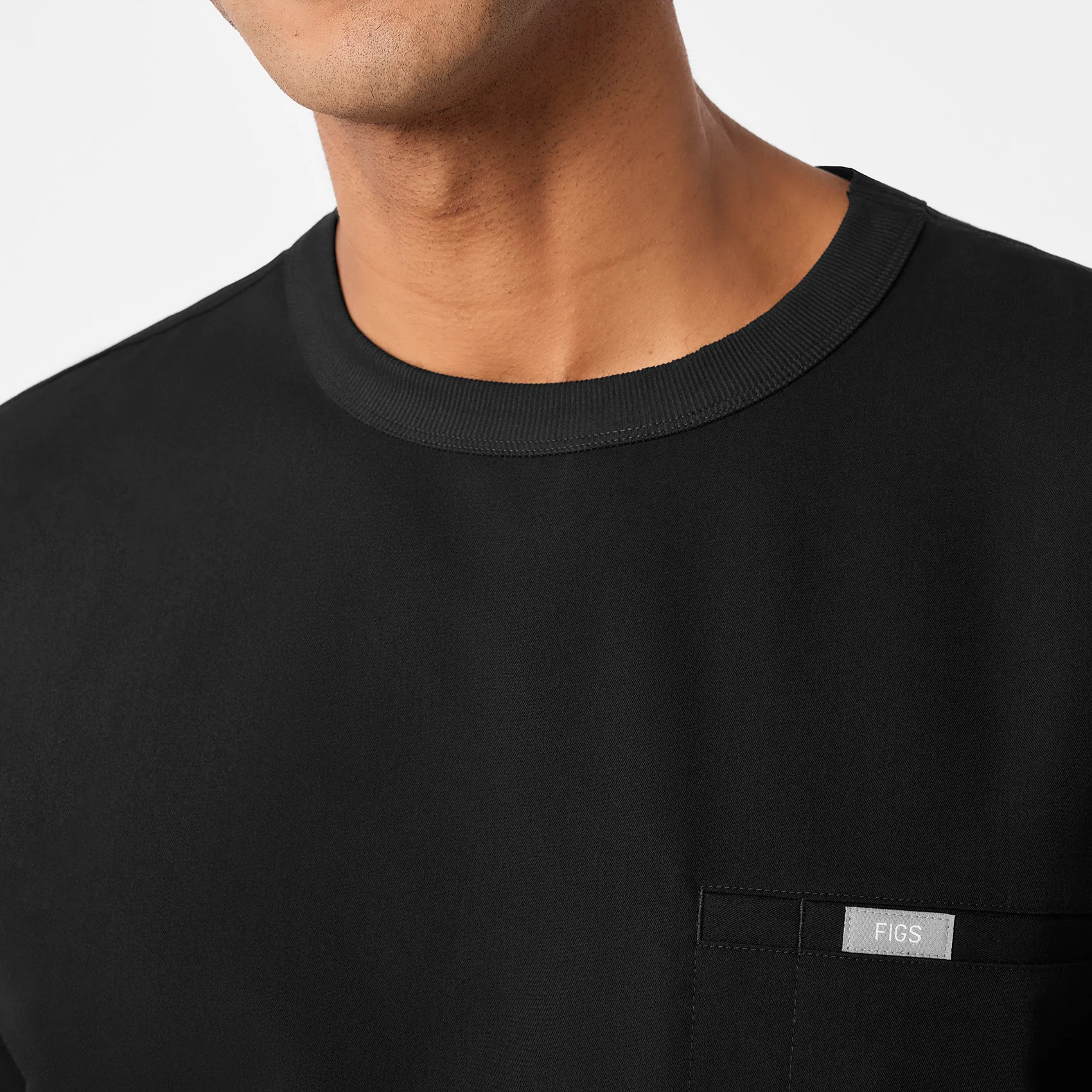 1299-men-s-black-easton-relaxed-crewneck-scrub-top-6.webp men's Black Easton Relaxed - Crewneck Scrub Top