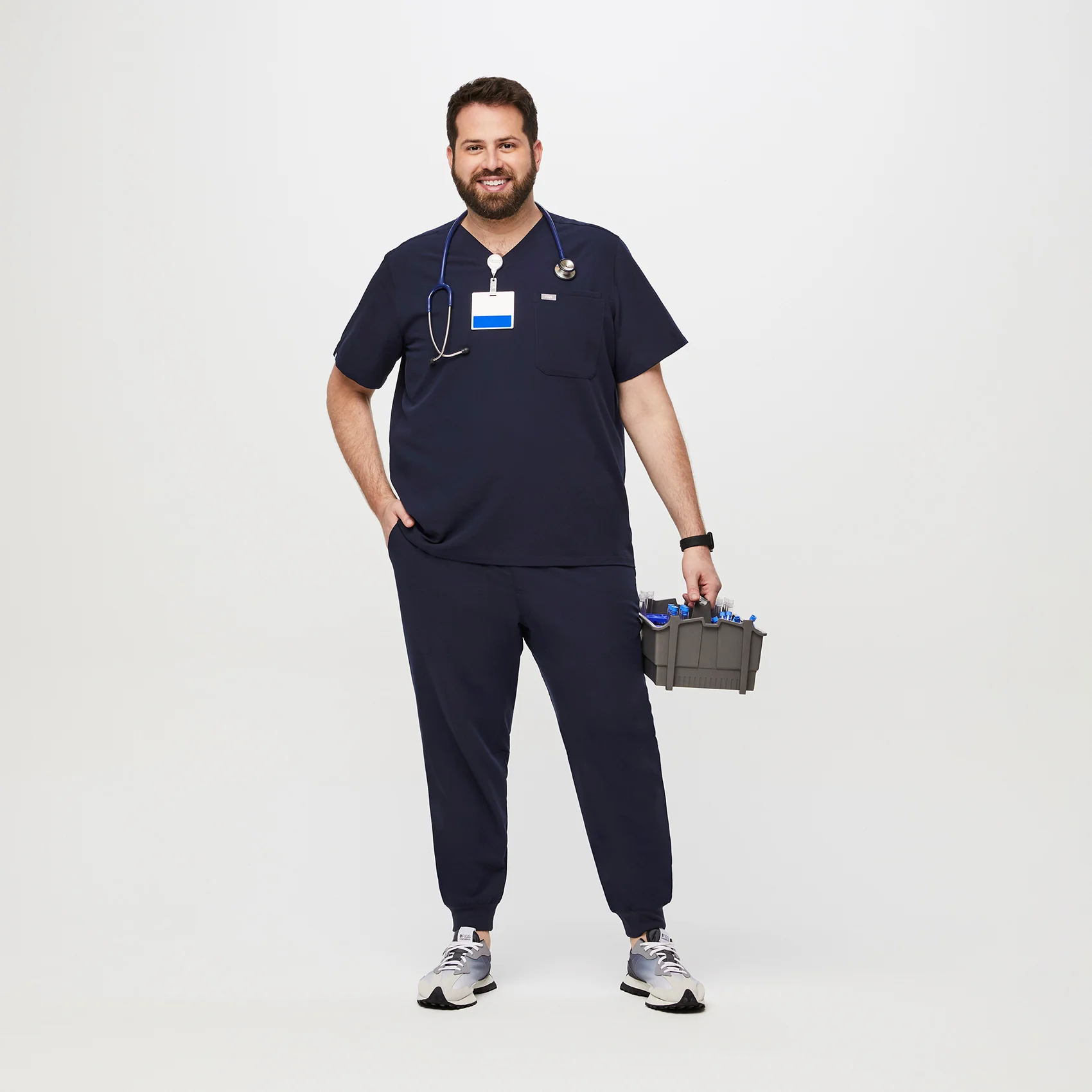 13209-men-s-navy-leontm-three-pocket-scrub-top-3xl-6xl-2.webp men's Navy Leon™- Three-Pocket Scrub Top (3XL - 6XL)