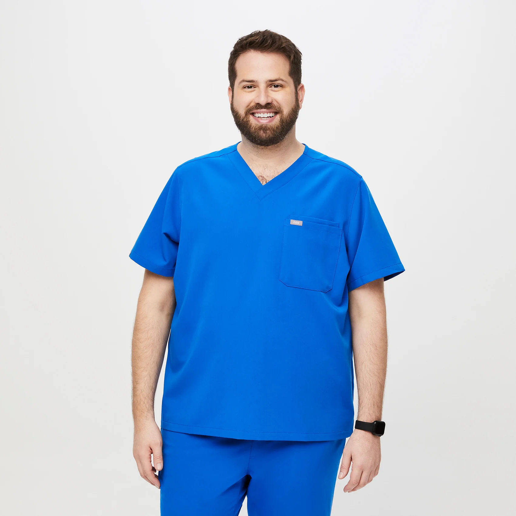 men's Royal Blue Leon™- Three-Pocket Scrub Top (3XL - 6XL)