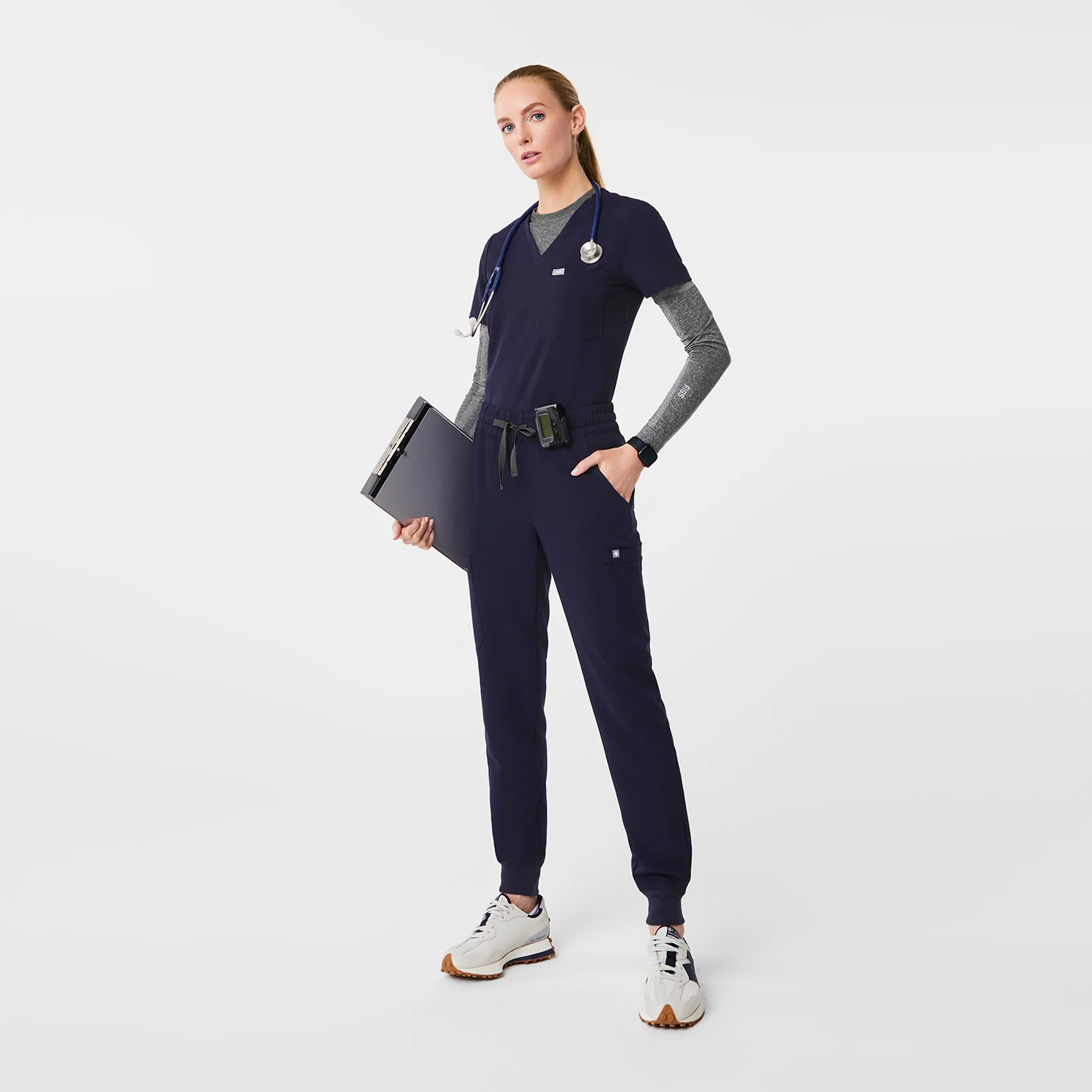 women's Navy Uman Relaxed - Tall Jogger Scrub Pants
