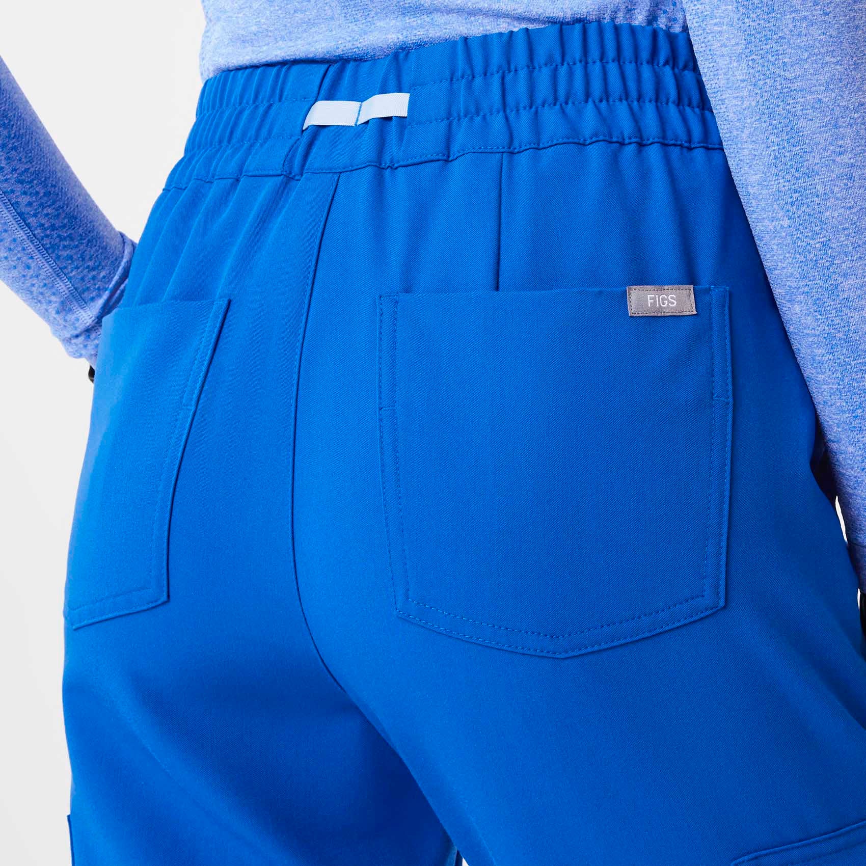 13404-women-s-royal-blue-high-waisted-uman-relaxed-petite-jogger-scrub-pants-5.jpg women's Royal Blue High Waisted Uman Relaxed - Petite Jogger Scrub Pants