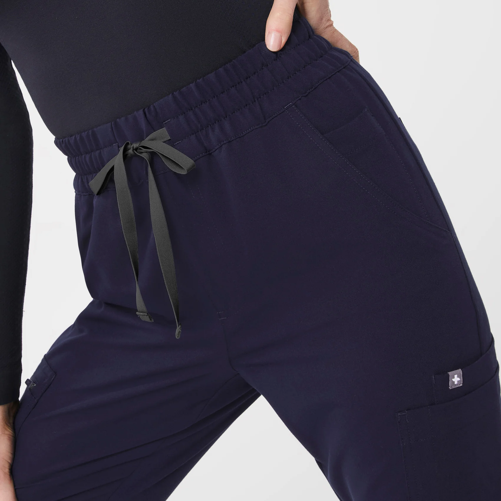 women's Navy High Waisted Uman Relaxed - Tall Jogger Scrub Pants