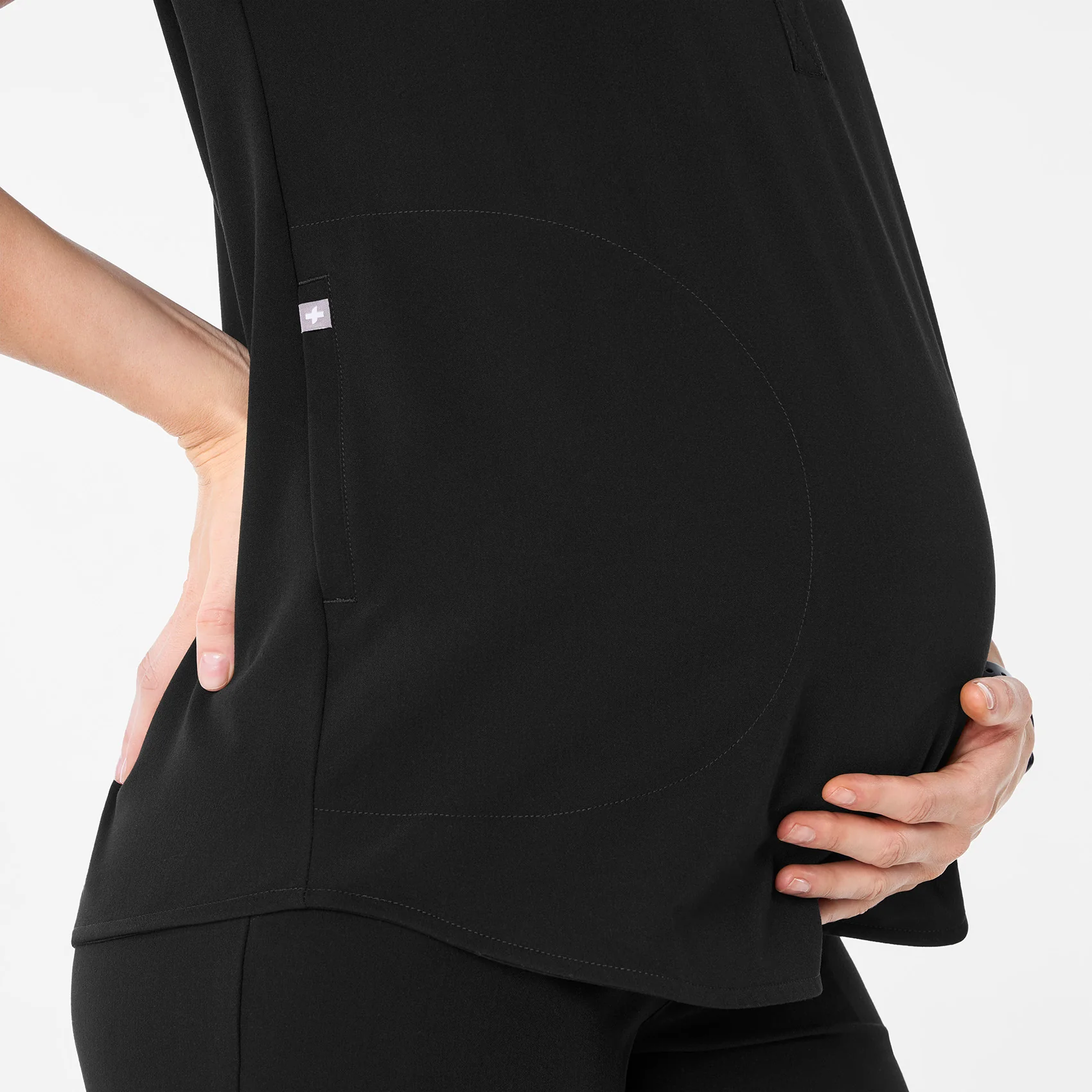 women's Black Rafaela Maternity  -  Scrub Top™