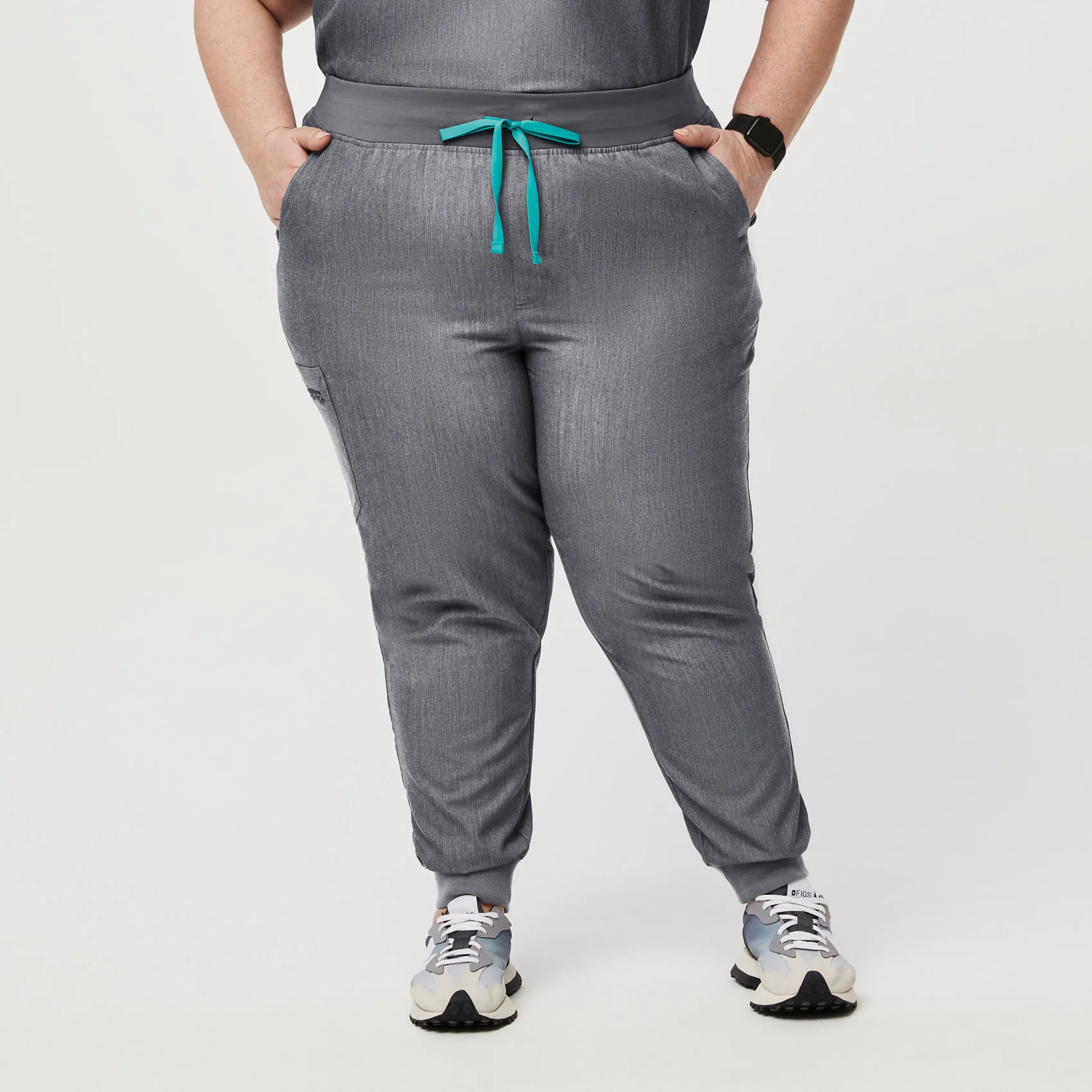 women's Graphite High Waisted Zamora™ - Tall Jogger Scrub Pants (3XL - 6XL)