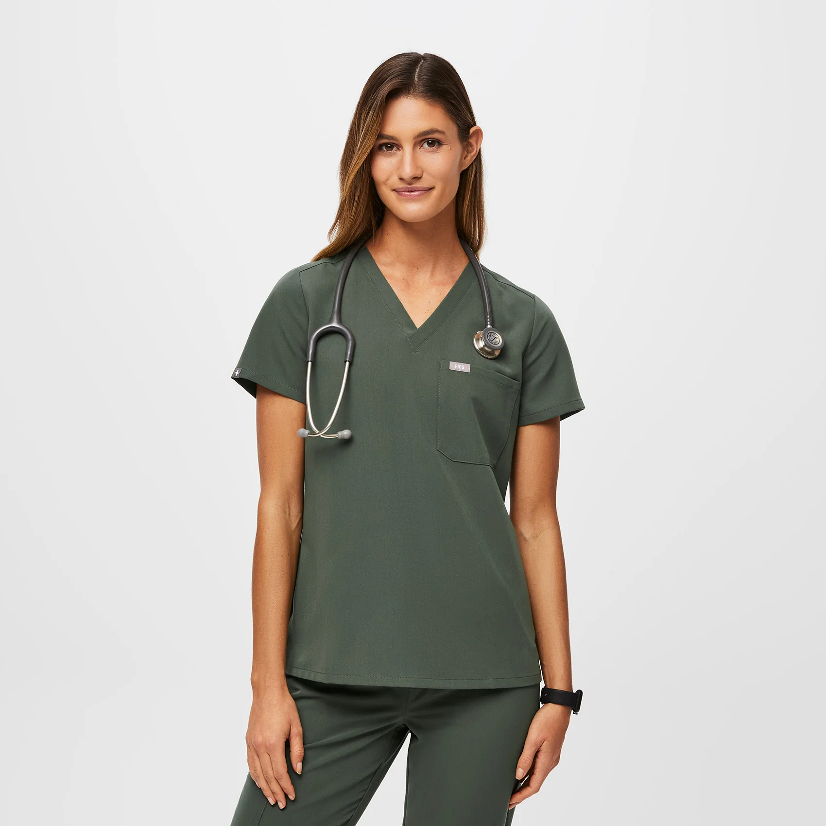 women's Moss Catarina™ - Petite Scrub Top