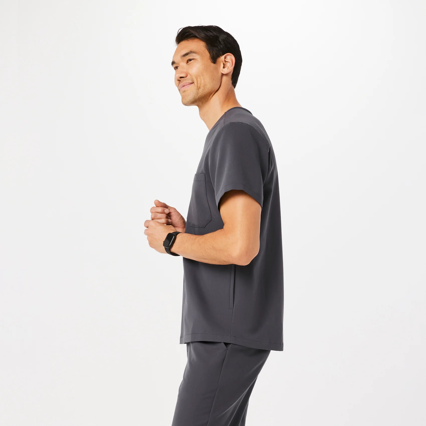 Men's Charcoal Chisec™ - Three-Pocket Scrub Top (3XL - 6XL)