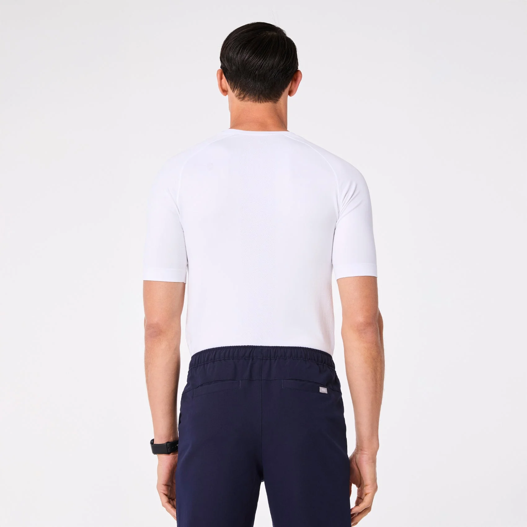 men's White Makato Seamless - Shortsleeve Underscrub