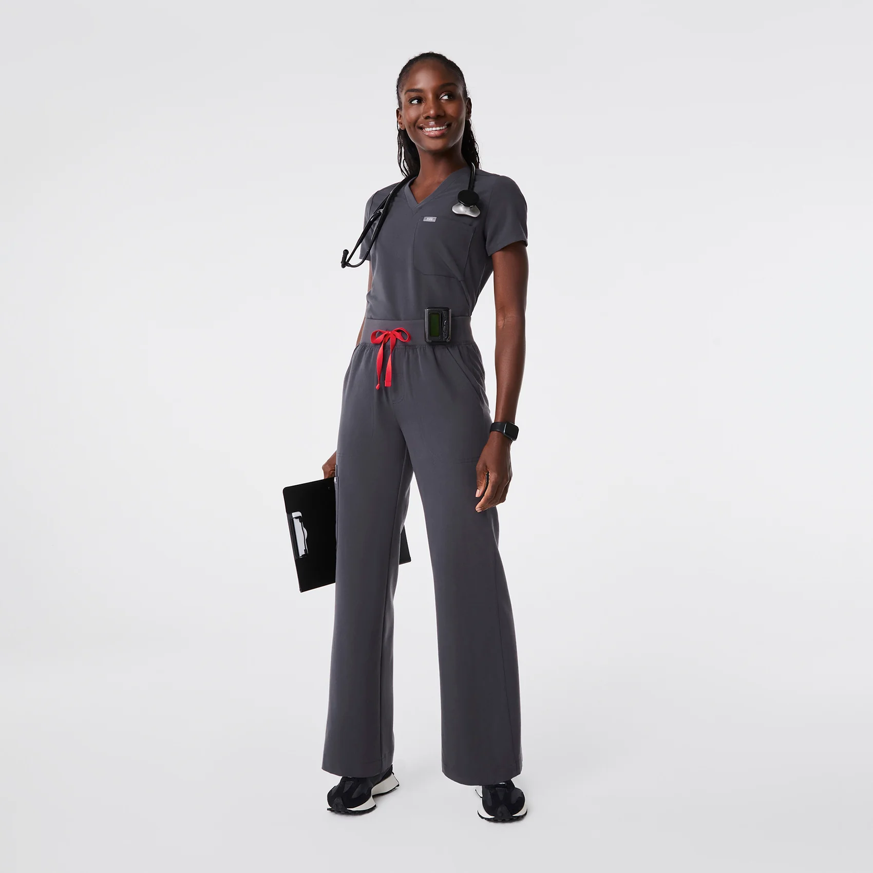 15727-women-s-charcoal-high-waisted-isabel-wide-leg-petite-scrub-pant-2.webp women's Charcoal High Waisted Isabel Wide Leg - Petite Scrub Pant