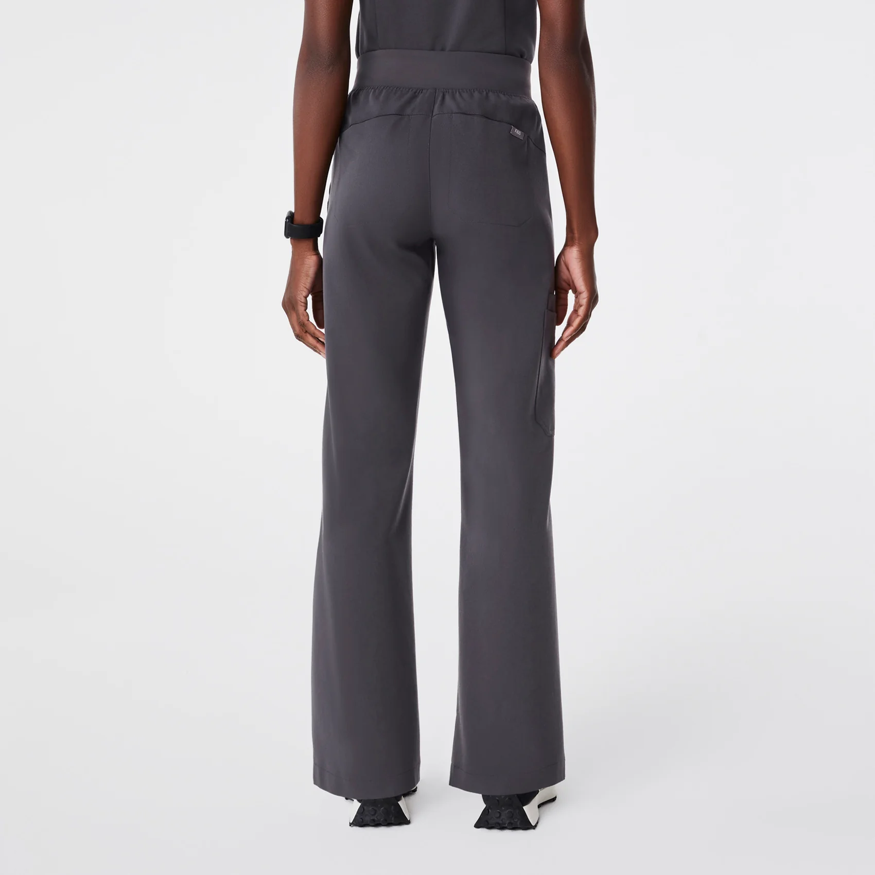 15727-women-s-charcoal-high-waisted-isabel-wide-leg-petite-scrub-pant-4.webp women's Charcoal High Waisted Isabel Wide Leg - Petite Scrub Pant