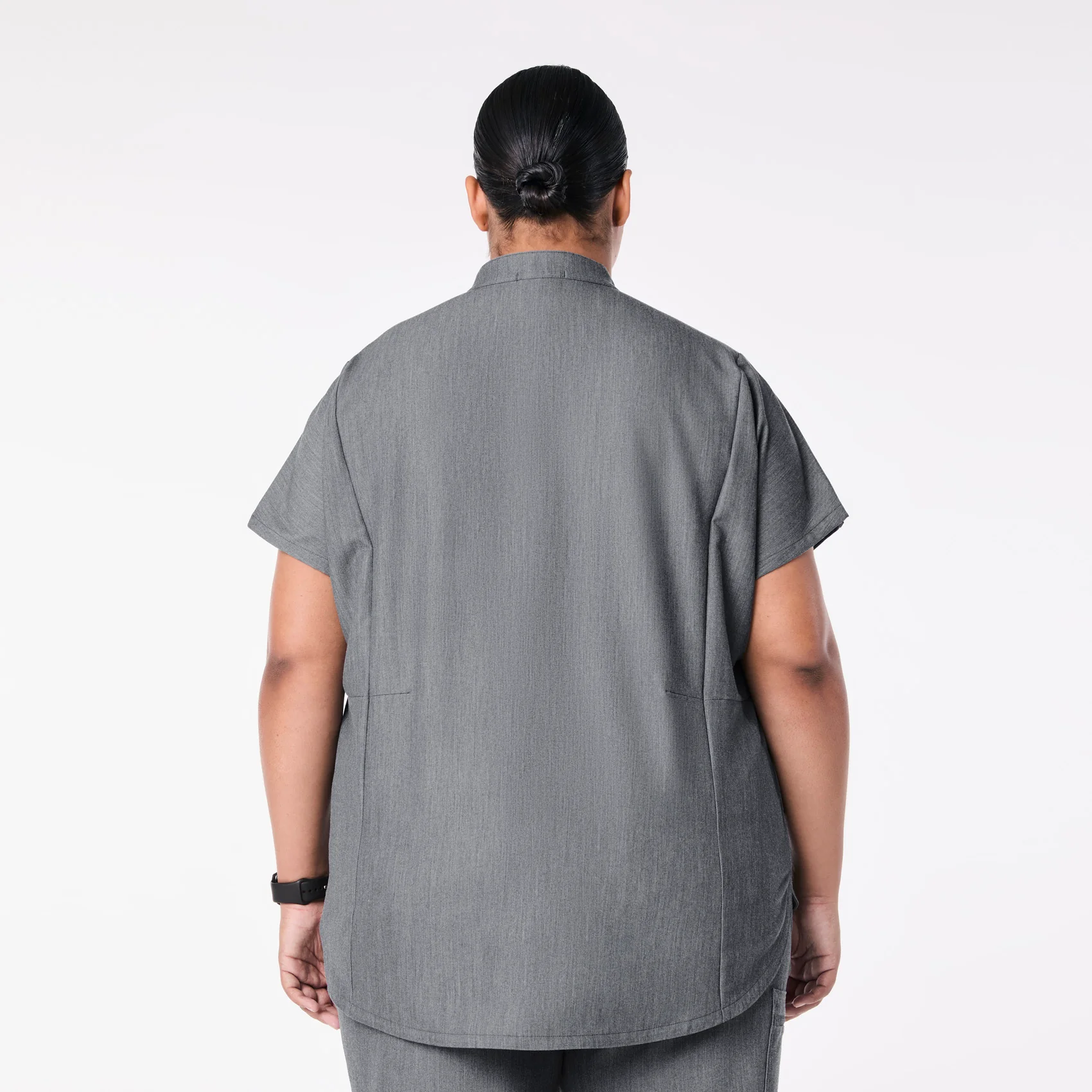 women's Graphite Montex - Mock Neck Scrub Top (3XL-6XL)