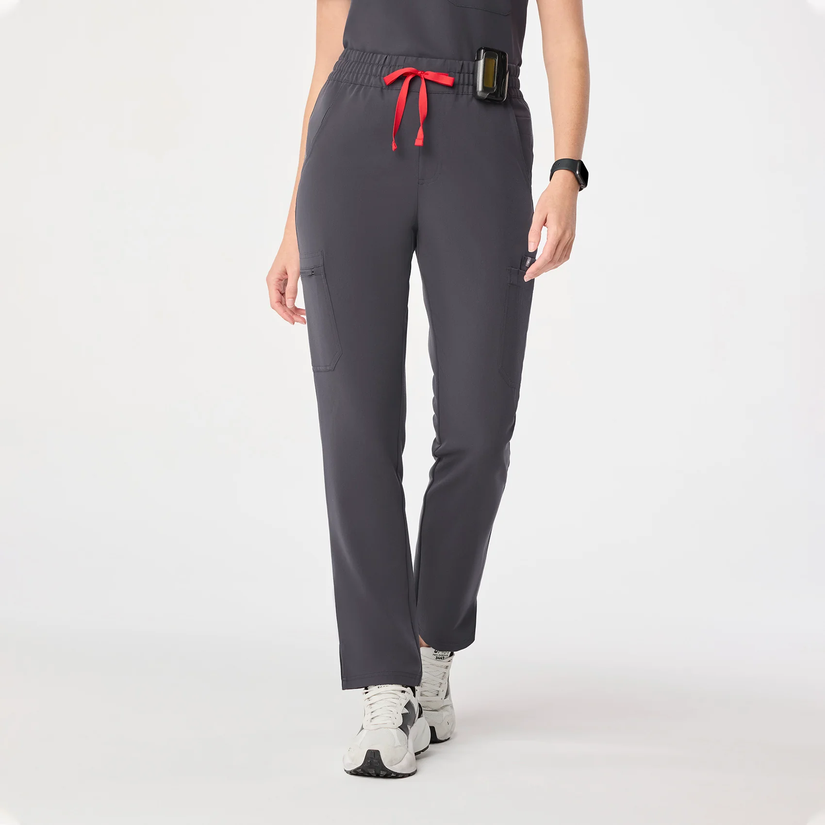 women's Charcoal High Waisted Dowa - Scrub Pant (3XL-6XL)