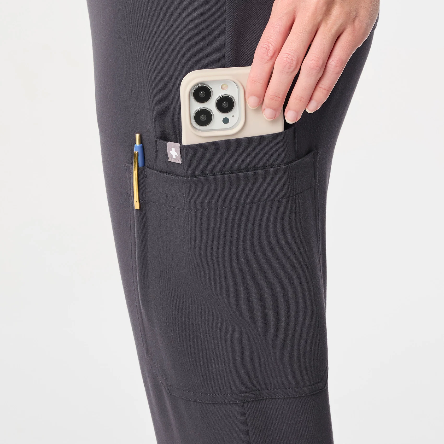 women's Charcoal High Waisted Dowa - Scrub Pant (3XL-6XL)