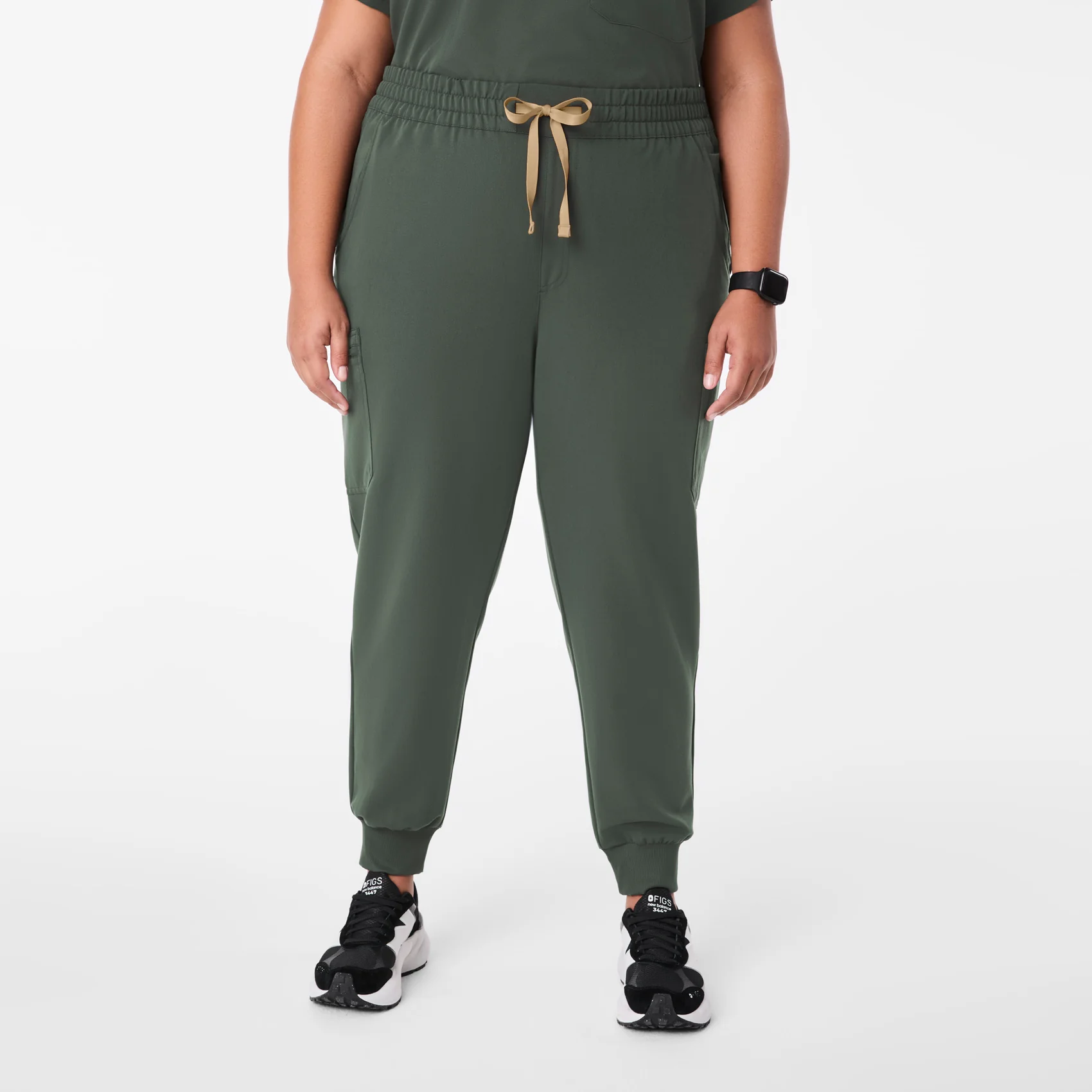 women's Moss High Waisted Uman Relaxed - Petite Jogger Scrub Pant (3XL-6XL)