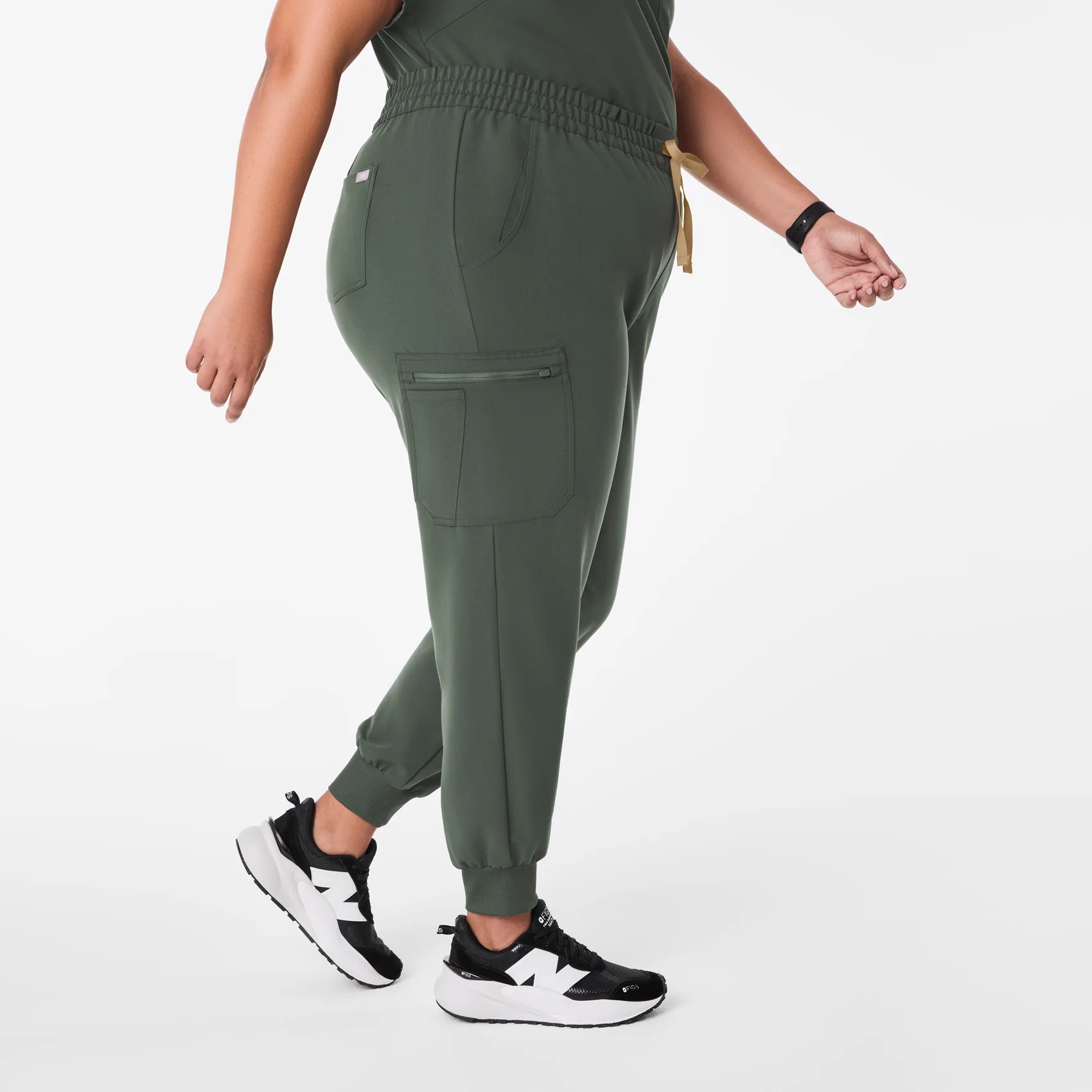 women's Moss High Waisted Uman Relaxed - Petite Jogger Scrub Pant (3XL-6XL)