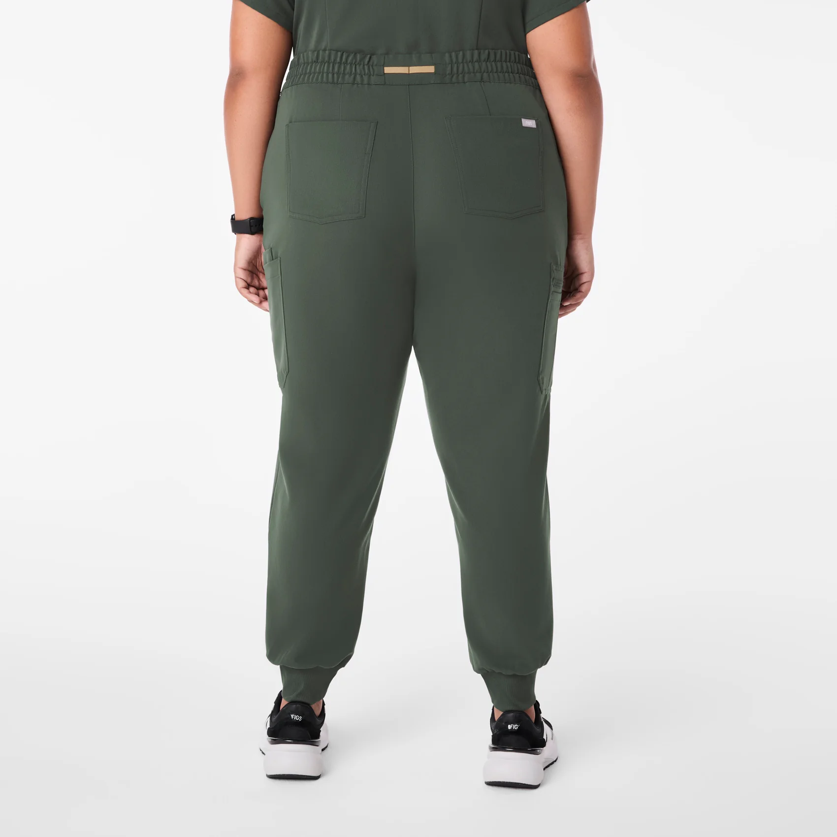women's Moss High Waisted Uman Relaxed - Petite Jogger Scrub Pant (3XL-6XL)