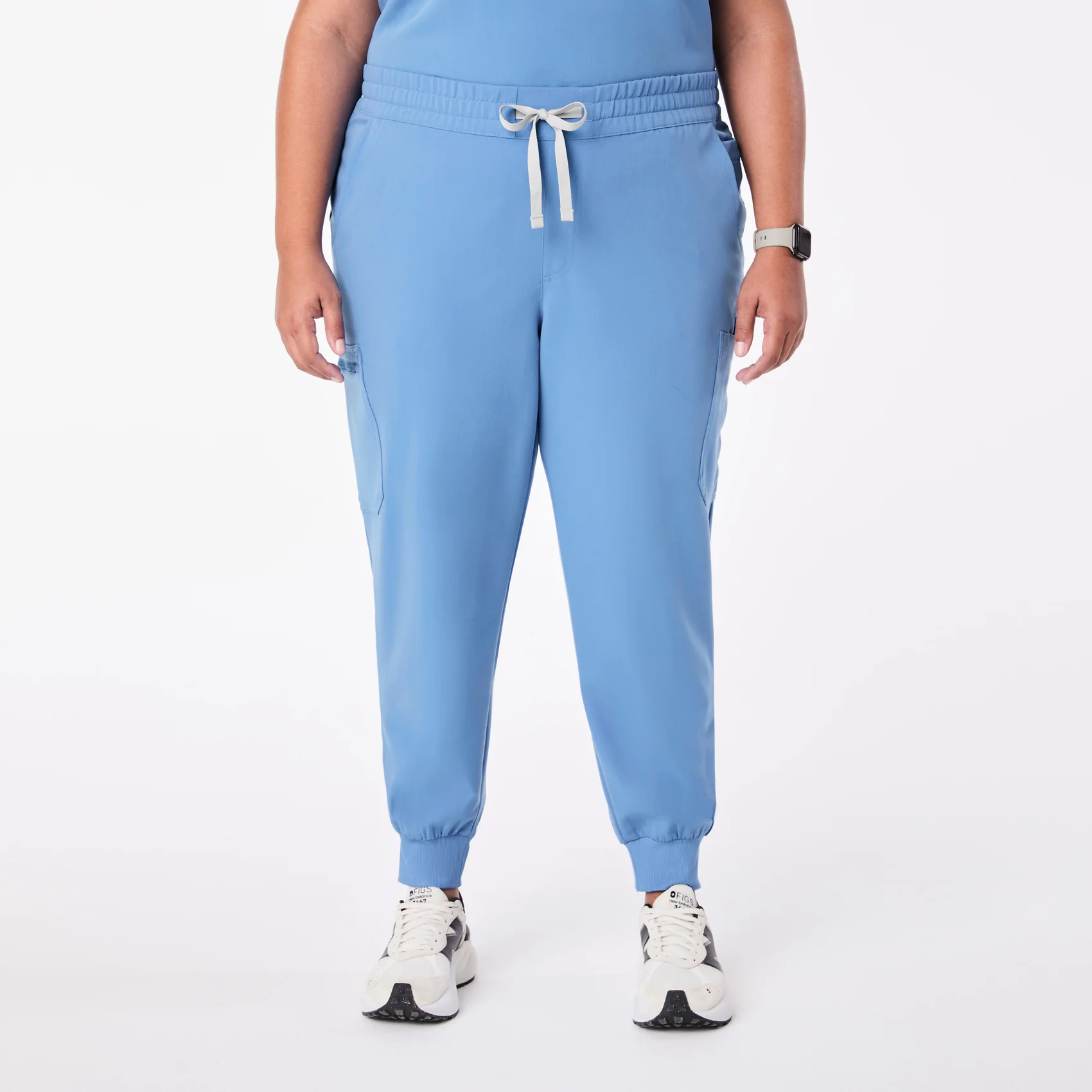 women's Ceil Blue Uman Relaxed - Petite Jogger Scrub Pant (3XL-6XL)