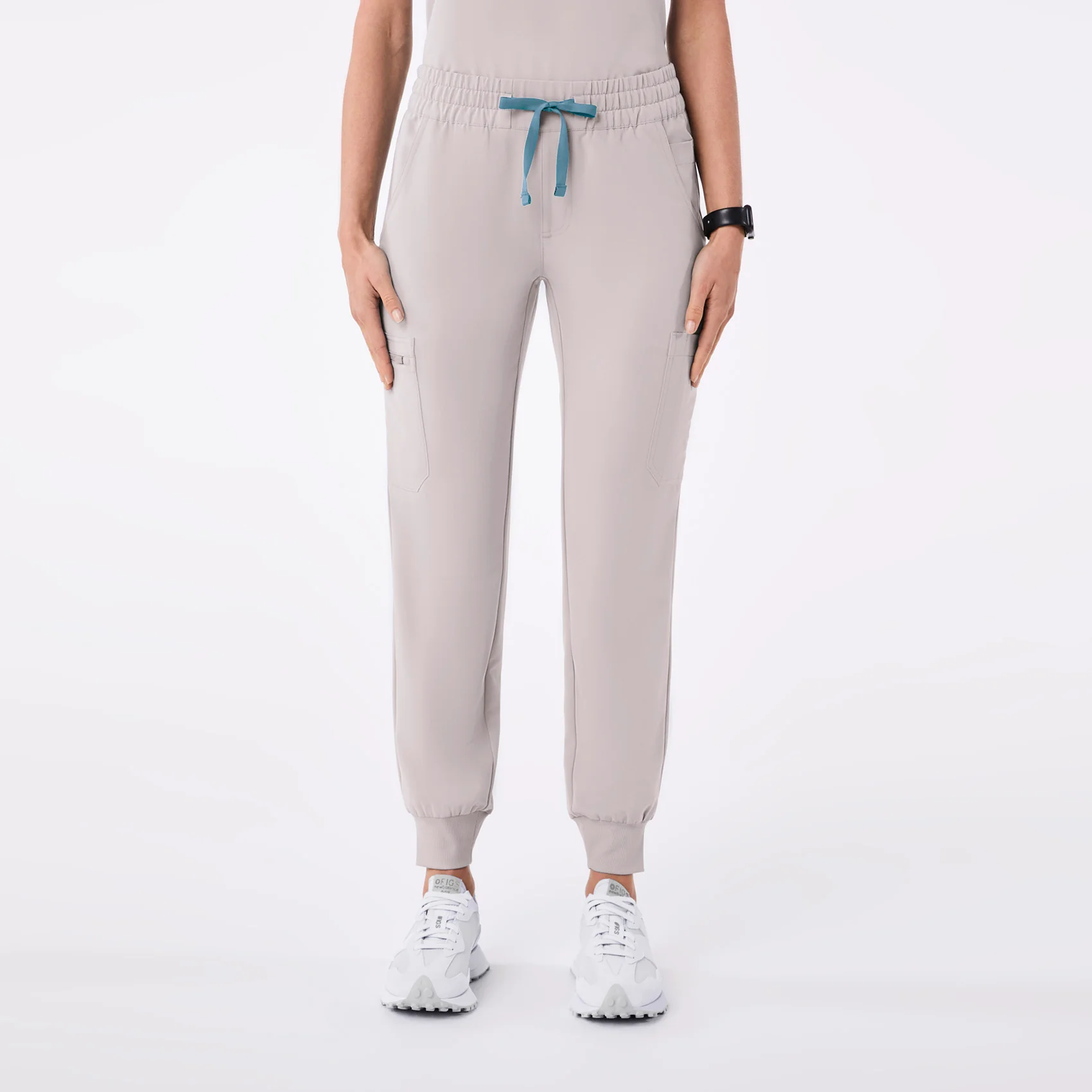 women's Slate High Waisted Uman Relaxed - Petite Jogger Scrub Pant