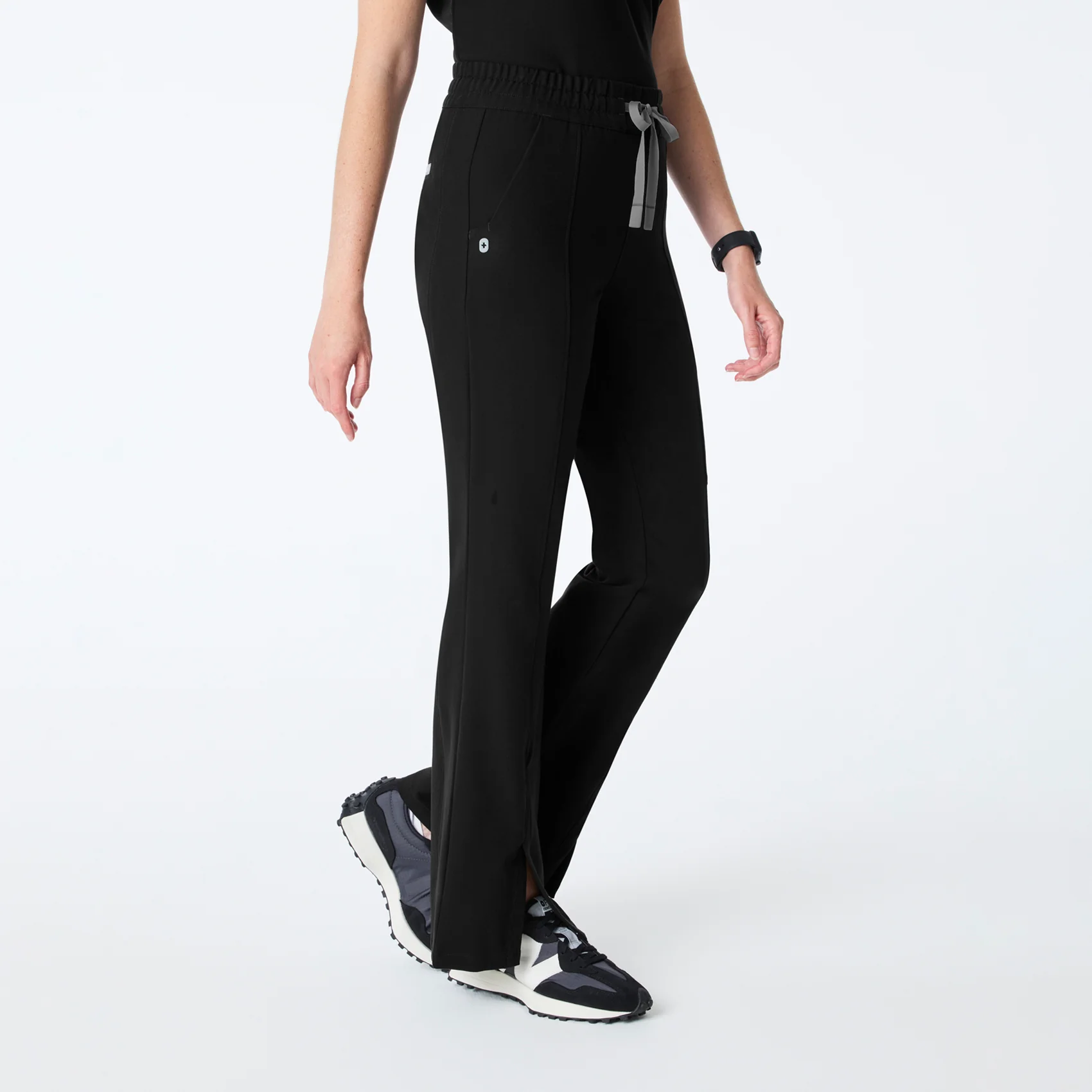 women's Black High Waisted Montal Flare - Scrub Pant