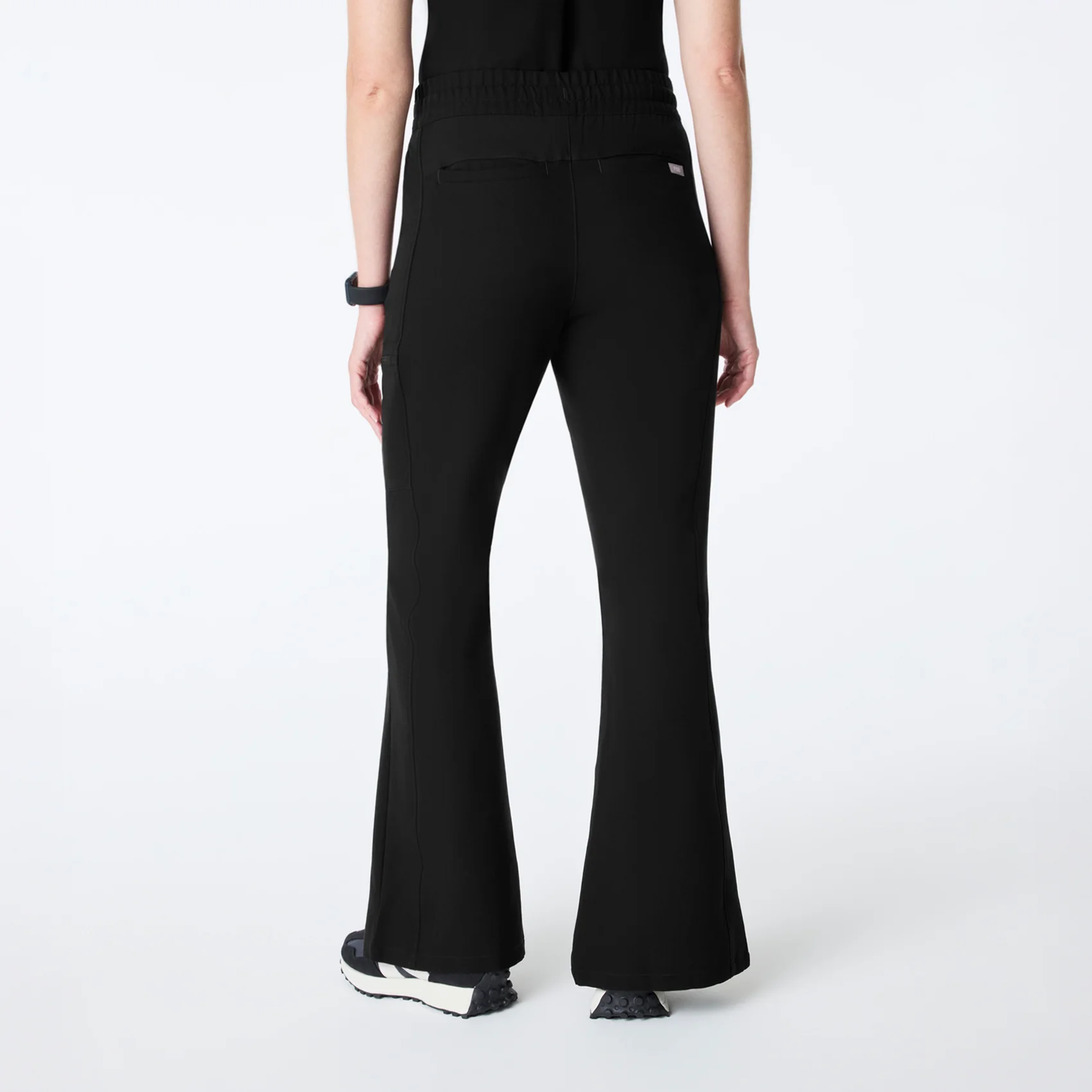 women's Black High Waisted Montal Flare - Scrub Pant