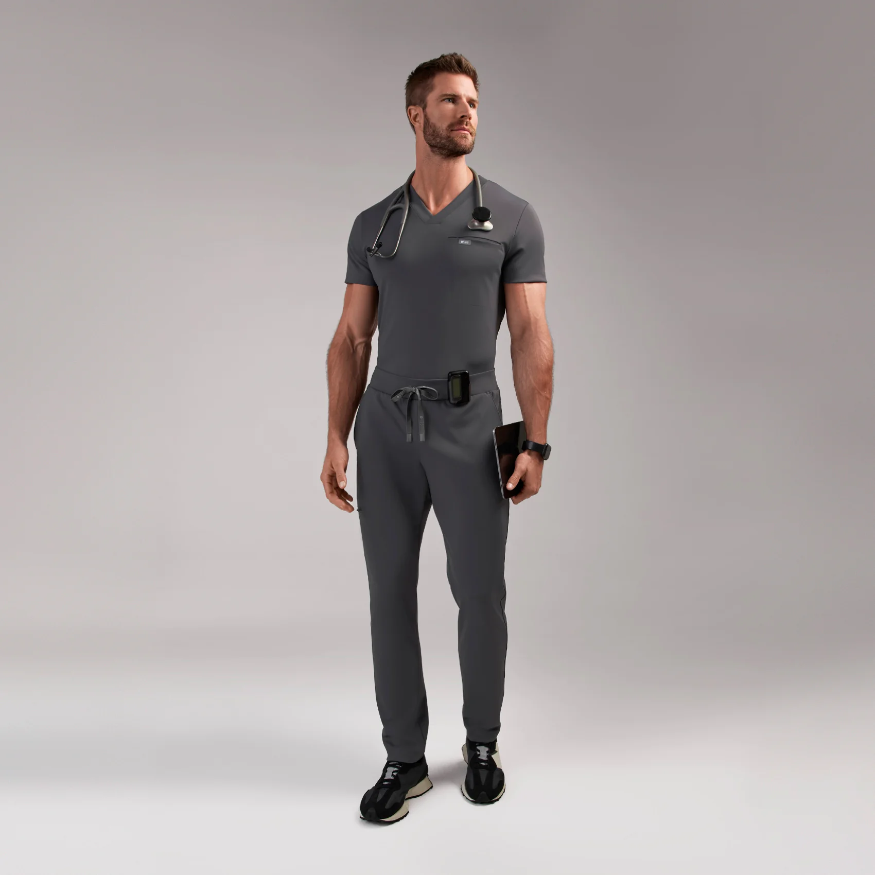 men's Charcoal Pierre FORMx Slim Tapered - Tall Scrub Pant™