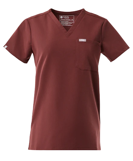 women's Walnut Catarina Petite - One-Pocket Scrub Top™