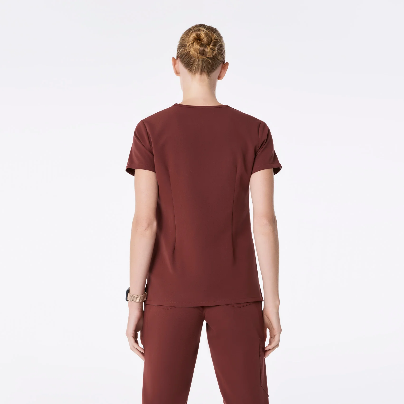 women's Walnut Catarina Petite - One-Pocket Scrub Top™
