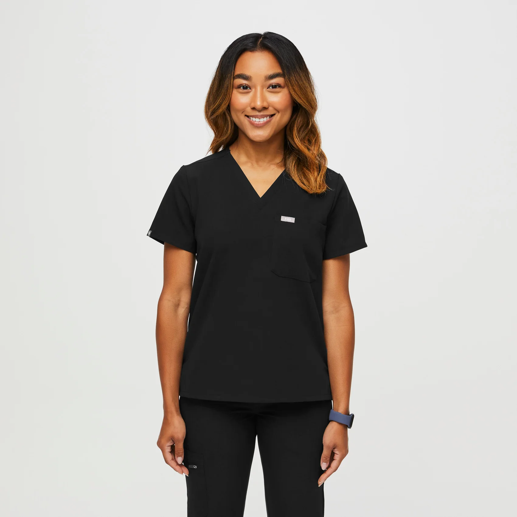 women's Walnut Catarina Petite - One-Pocket Scrub Top™