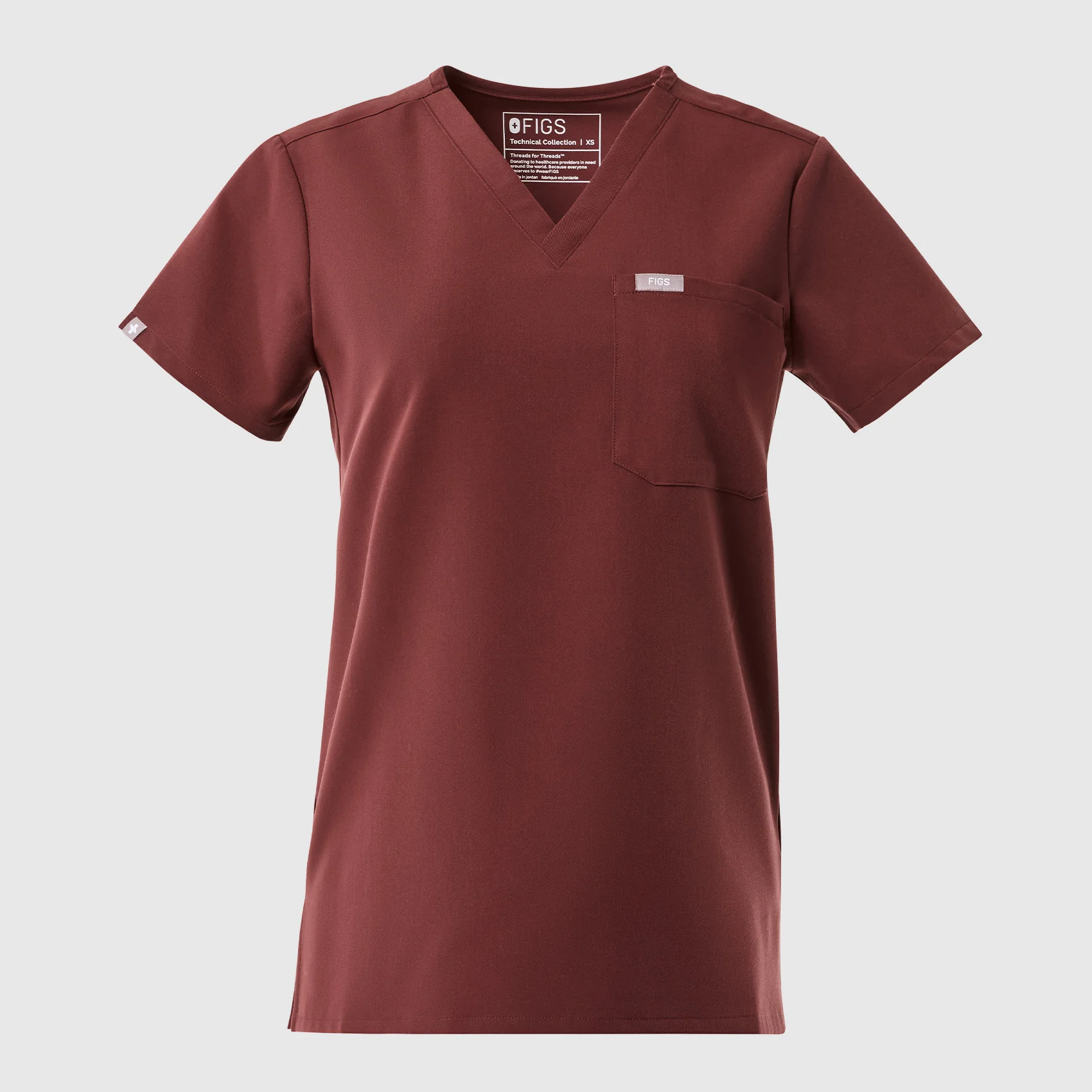 women's Walnut Catarina Petite - One-Pocket Scrub Top™