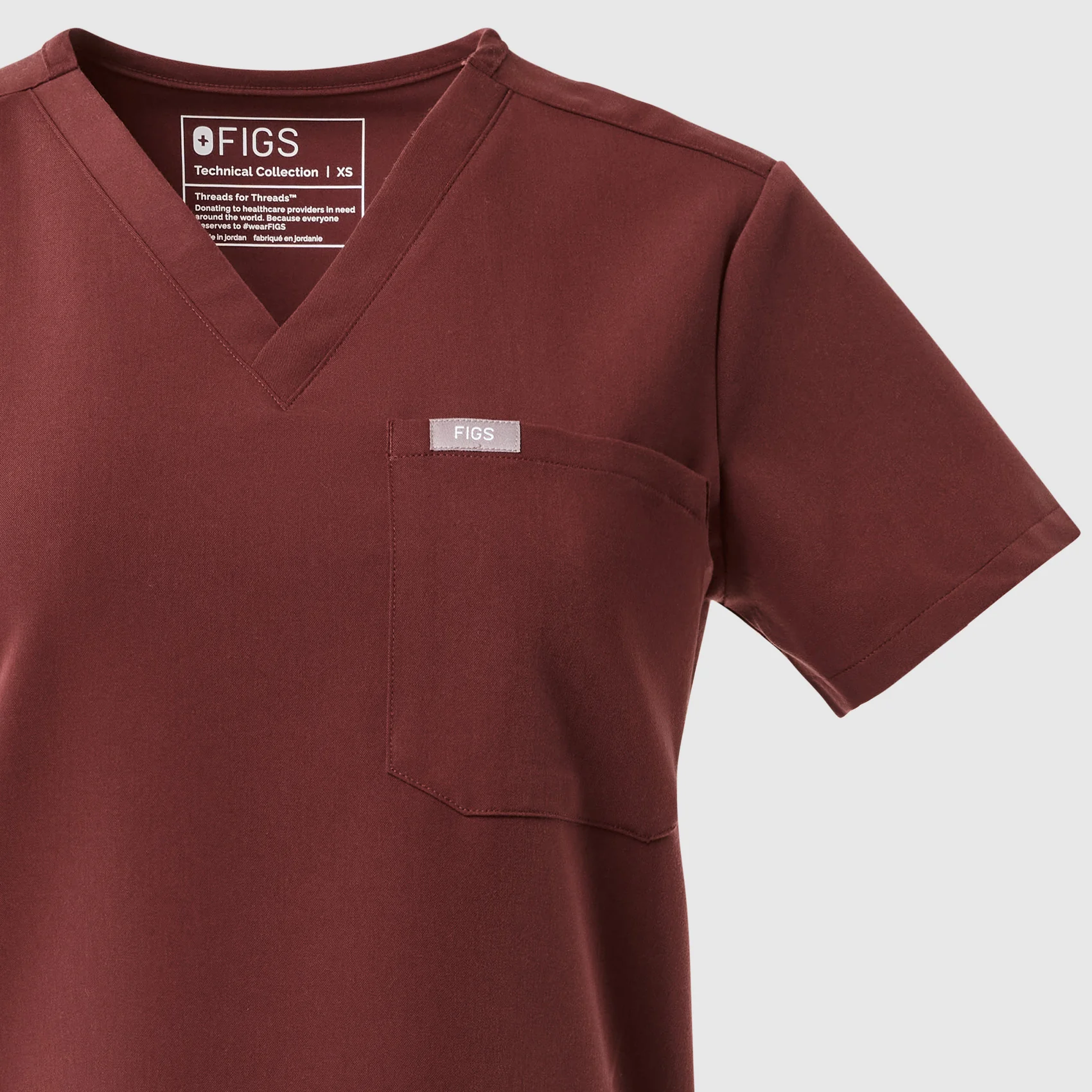women's Walnut Catarina Petite - One-Pocket Scrub Top™